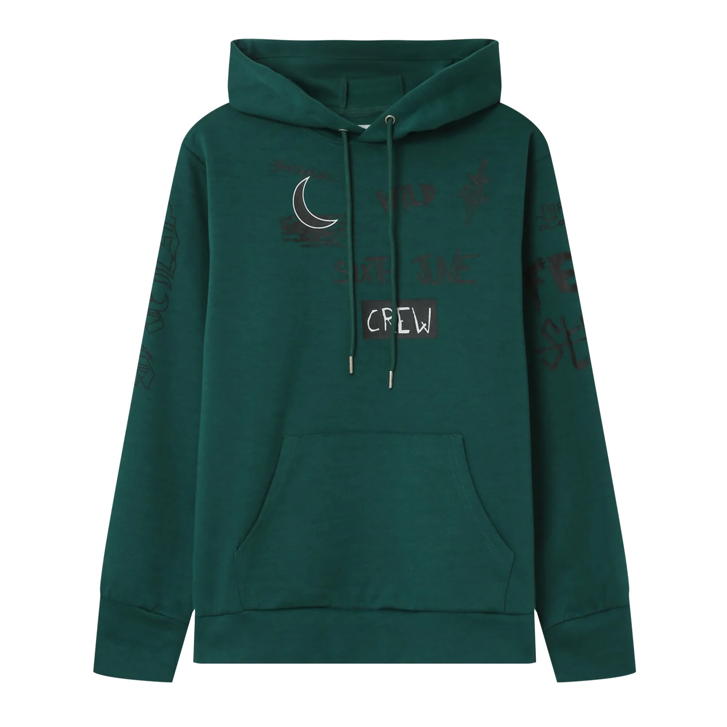 Sweat à capuche crew Vert foncé - Image 6
