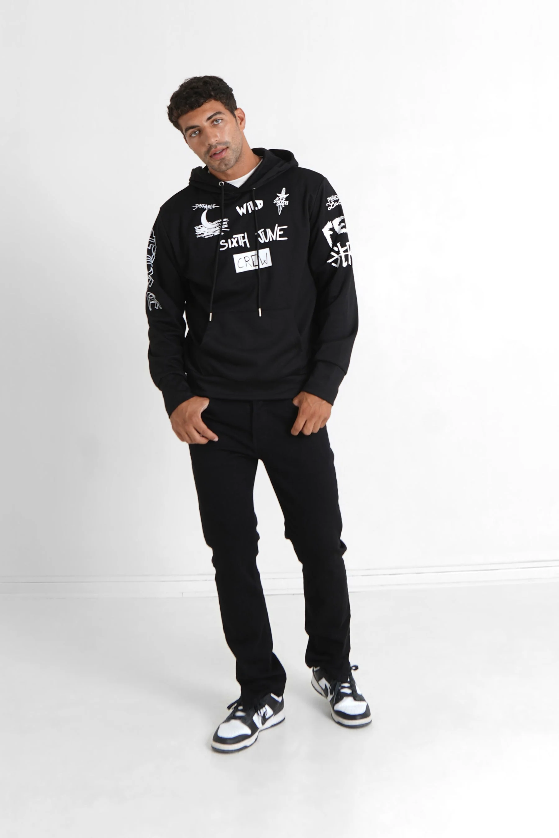 Sweat à capuche crew Noir - Image 2