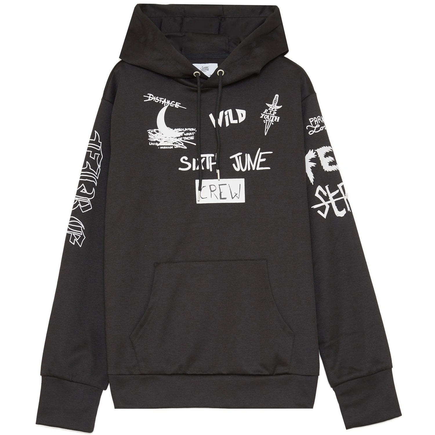 Sweat à capuche crew Noir - Image 6
