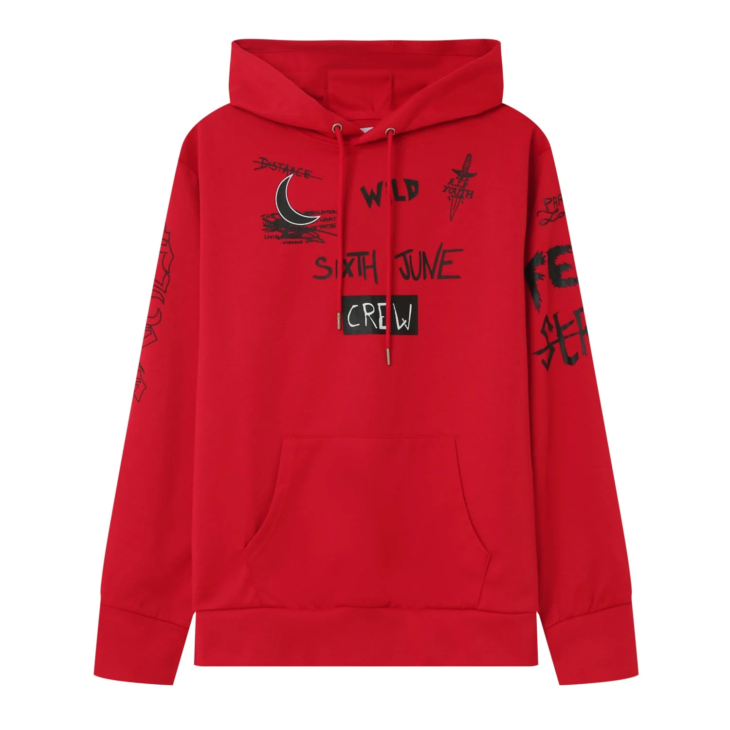 Sweat à capuche crew Rouge - Image 6