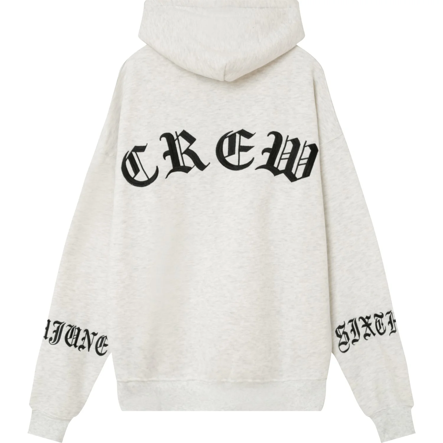 Sweat capuche crew manches Gris clair - Image 6