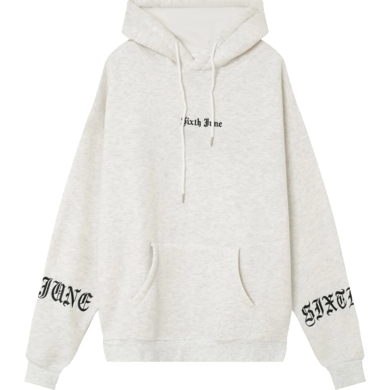 Sweat capuche crew manches Gris clair - Image 7