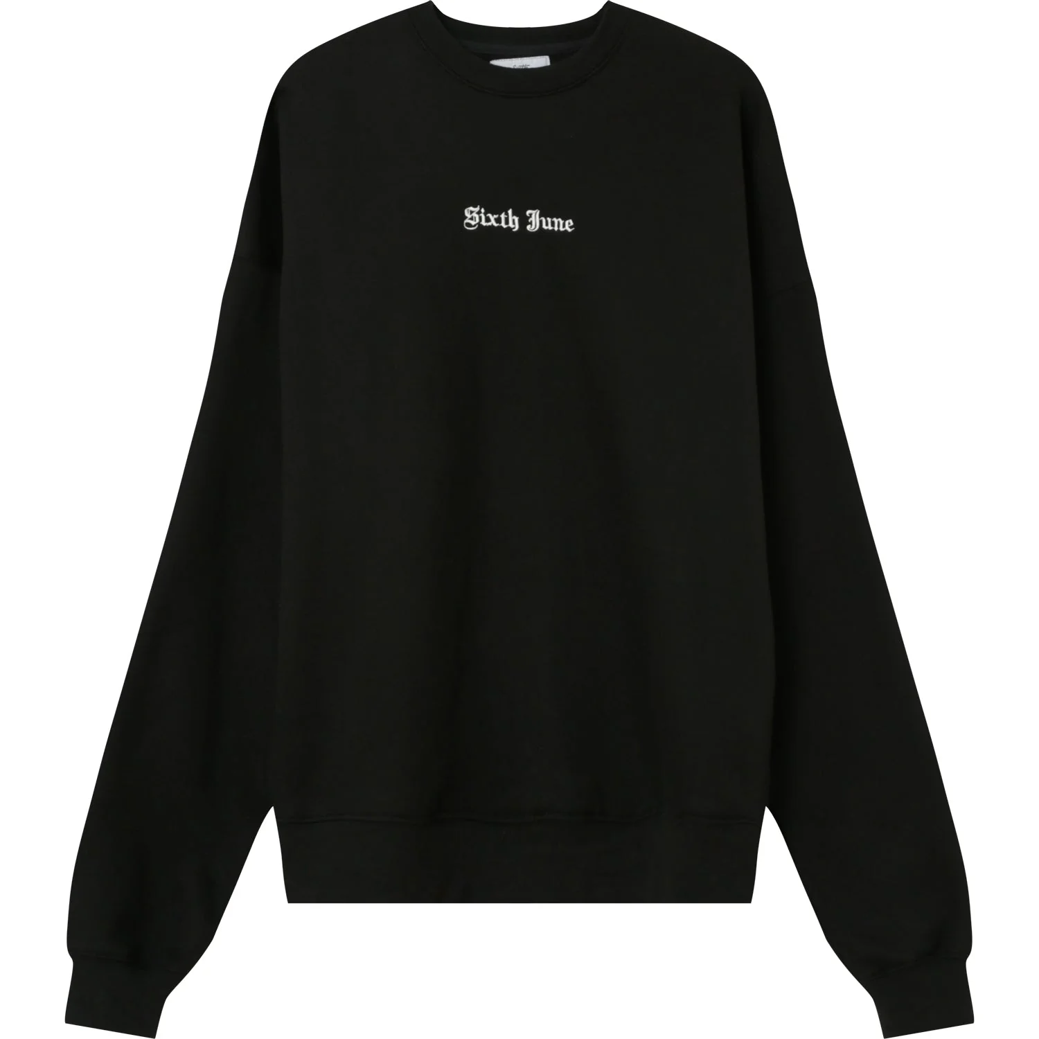 Sweatshirt broderies crew oversize Noir - Image 7