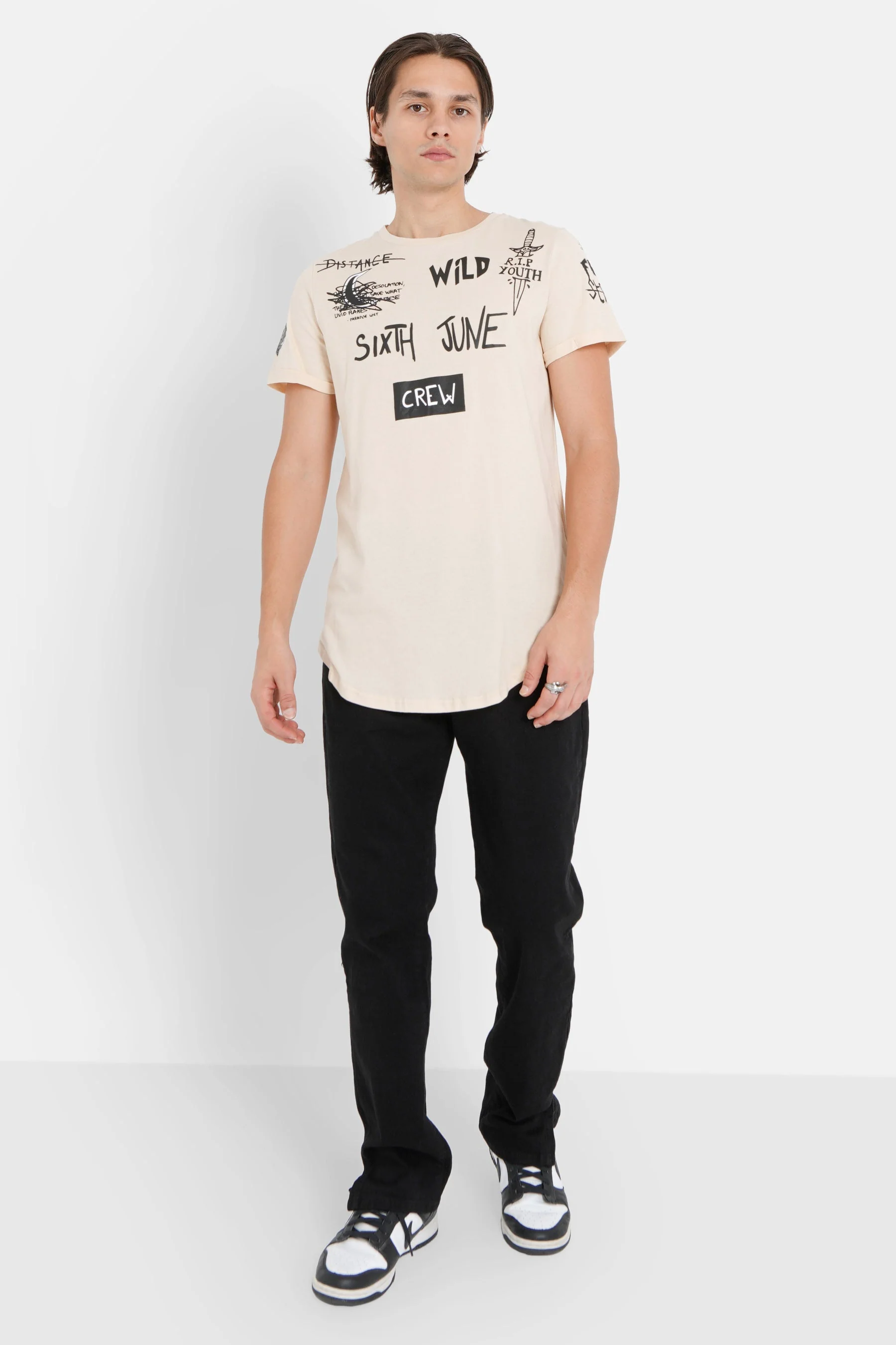 T-shirt crew Beige - Image 2