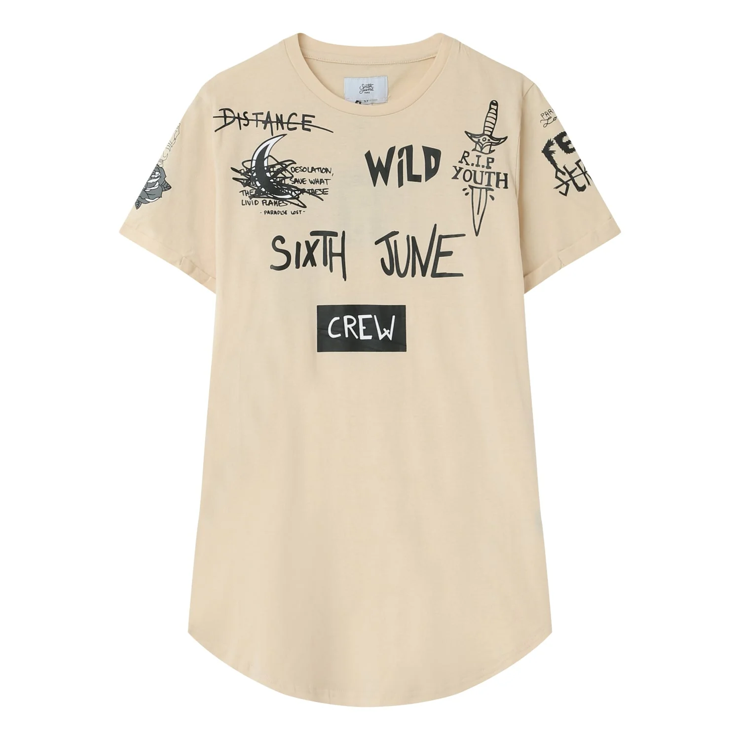 T-shirt crew Beige - Image 6