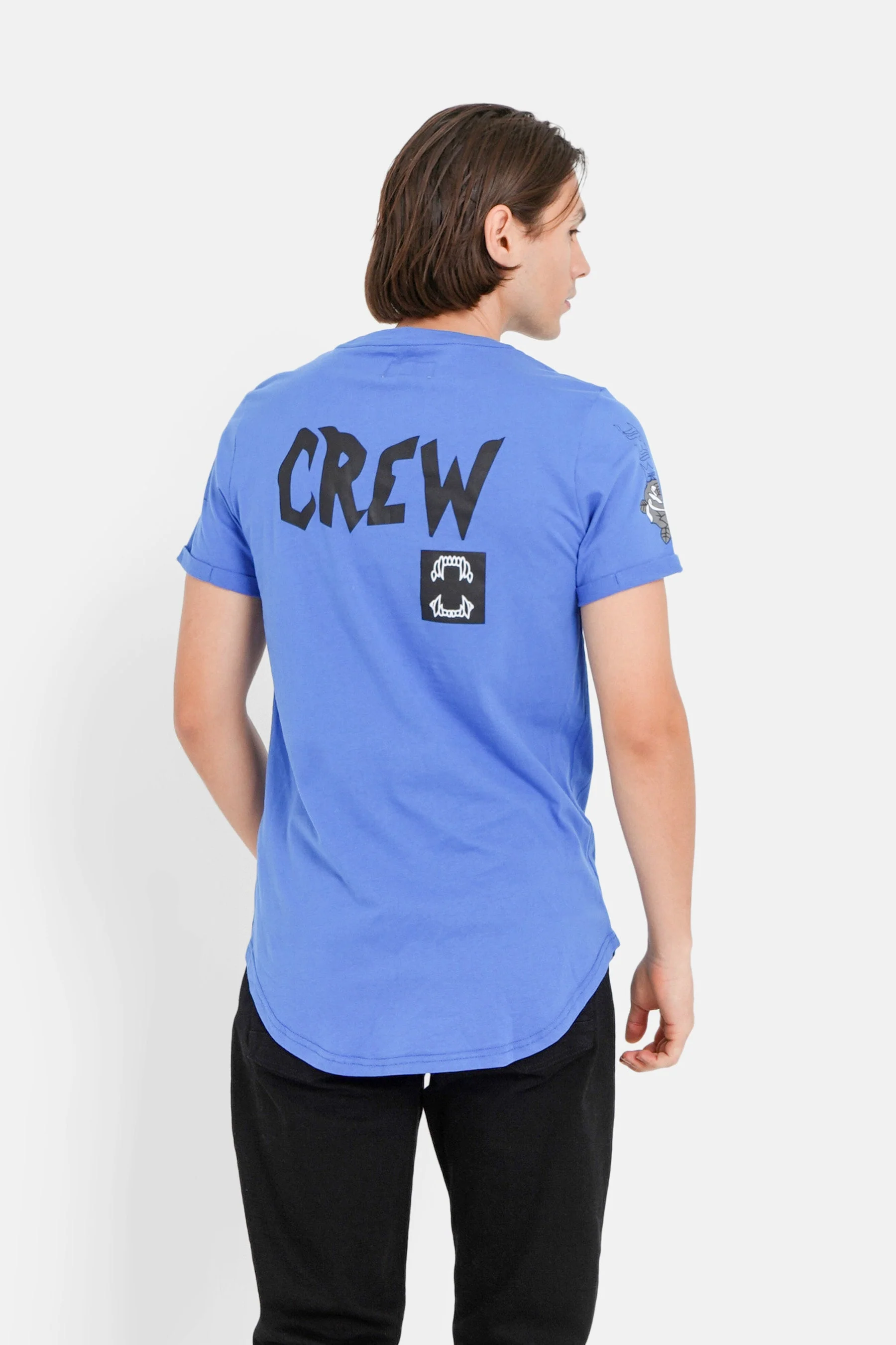 T-shirt crew Bleu foncé - Image 5