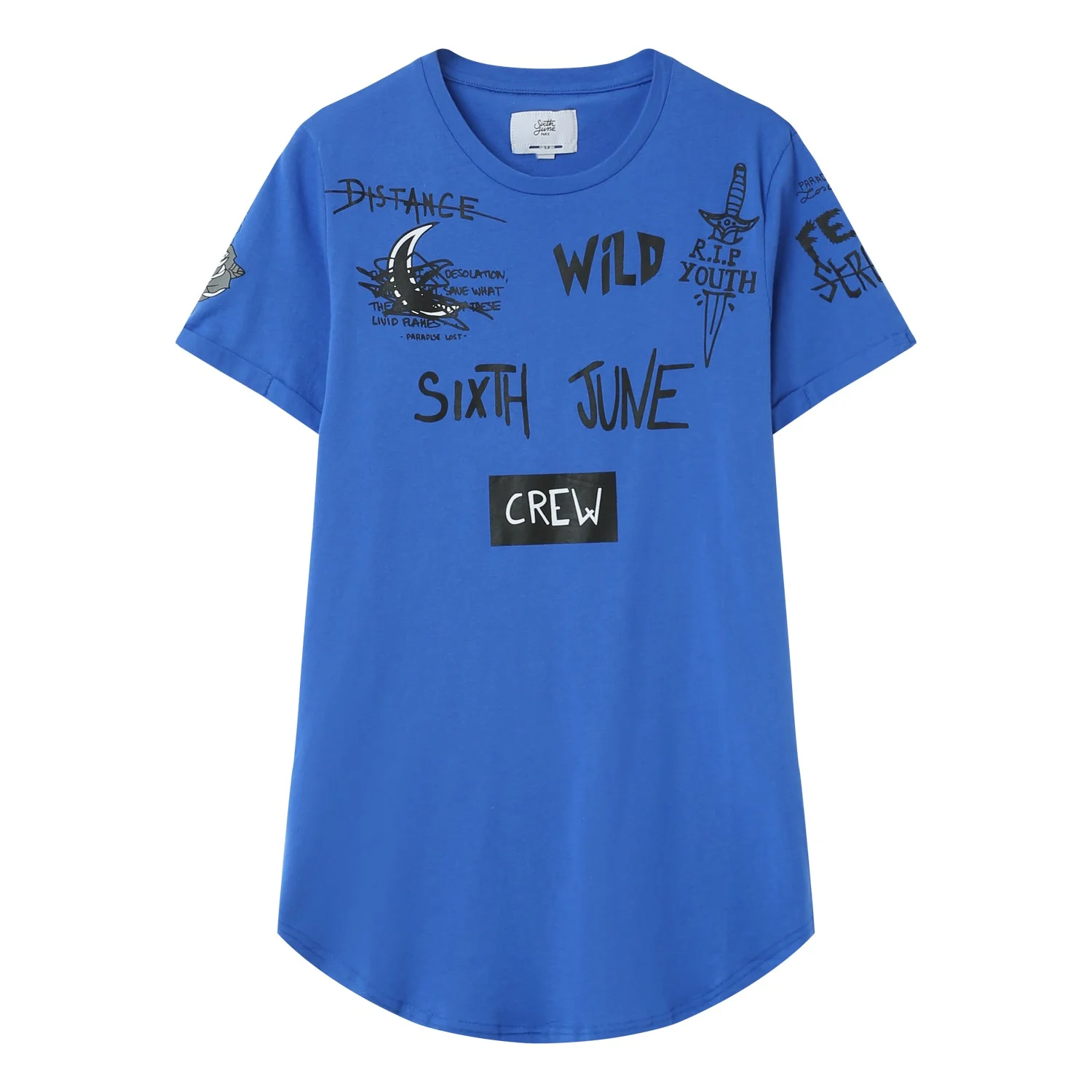 T-shirt crew Bleu foncé - Image 6