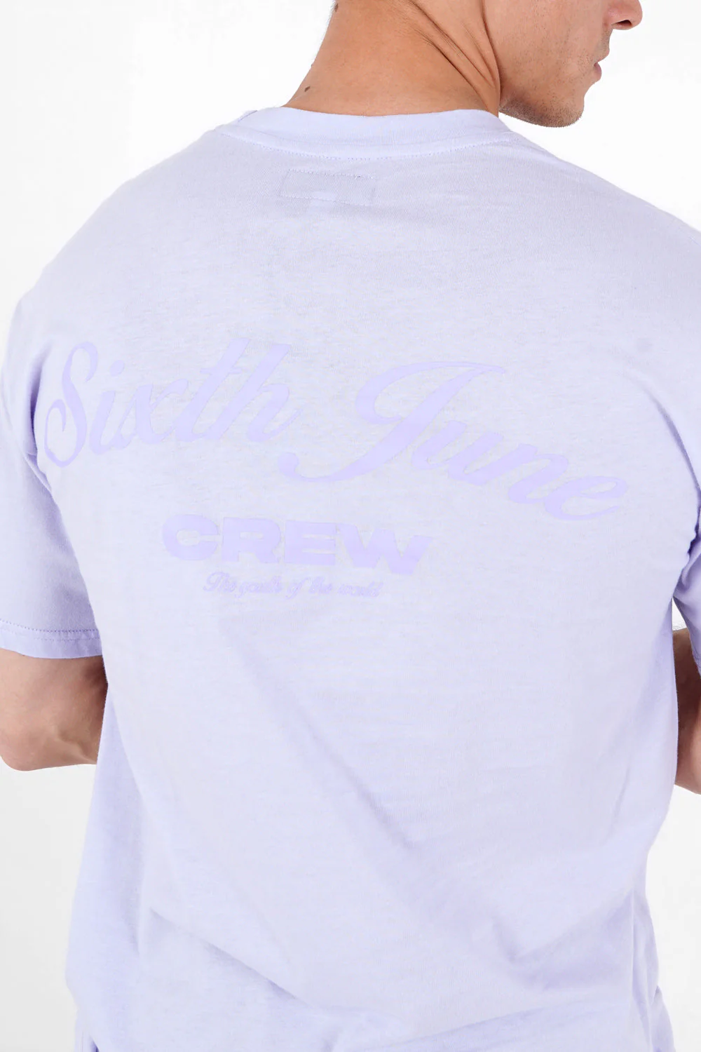 T-shirt logo signature Violet clair - Image 3