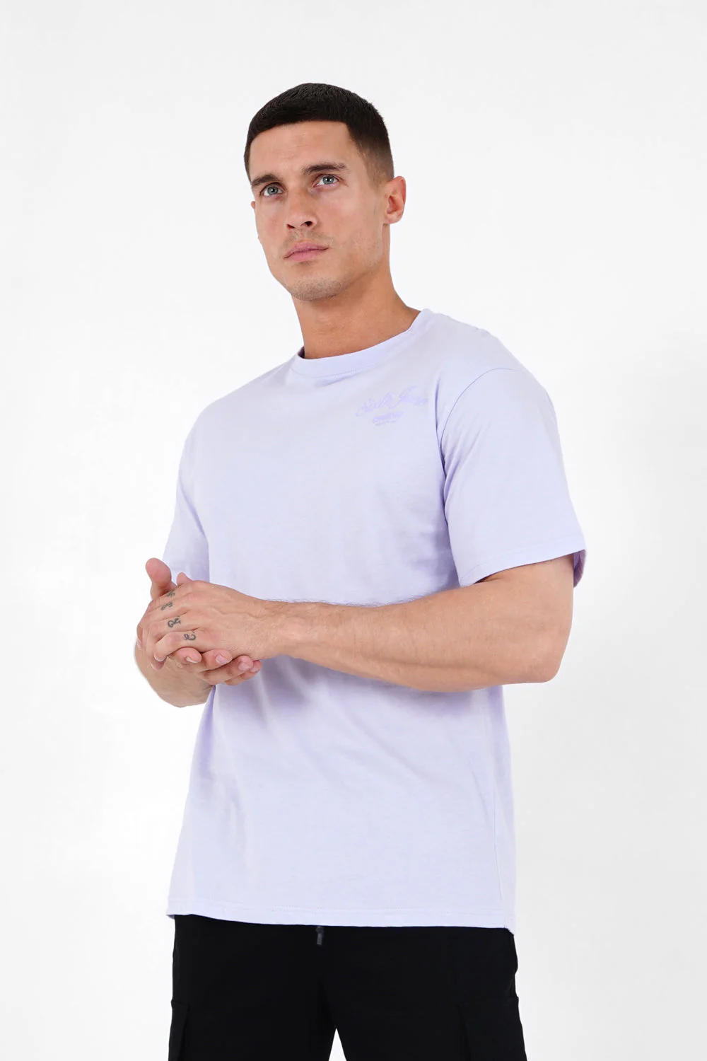 T-shirt logo signature Violet clair - Image 4