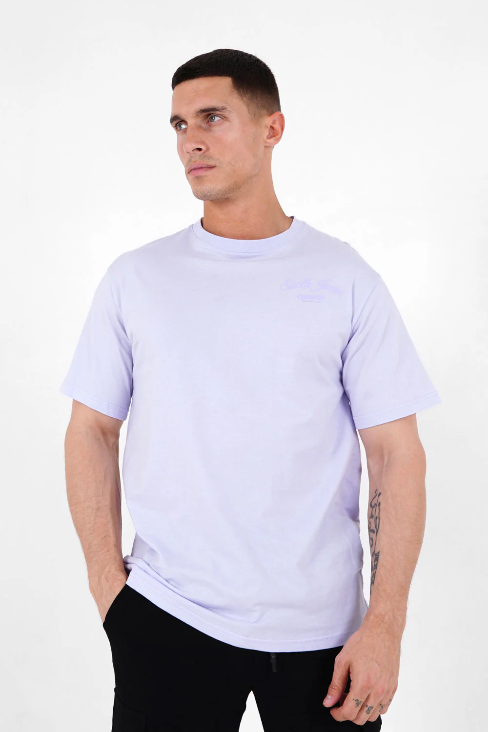 T-shirt logo signature Violet clair - Image 5