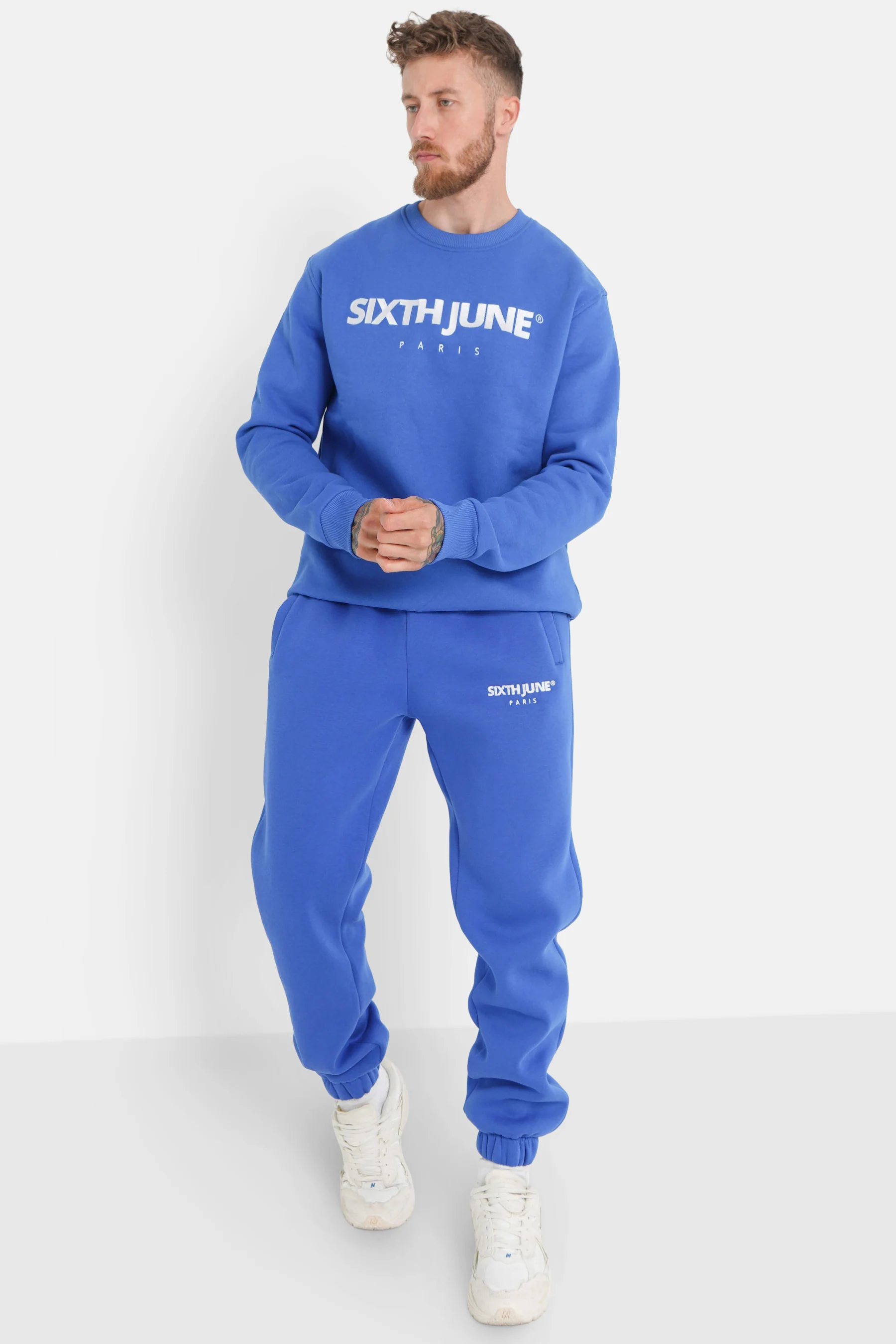 Sweatshirt molletonné logo brodé Bleu - Image 2