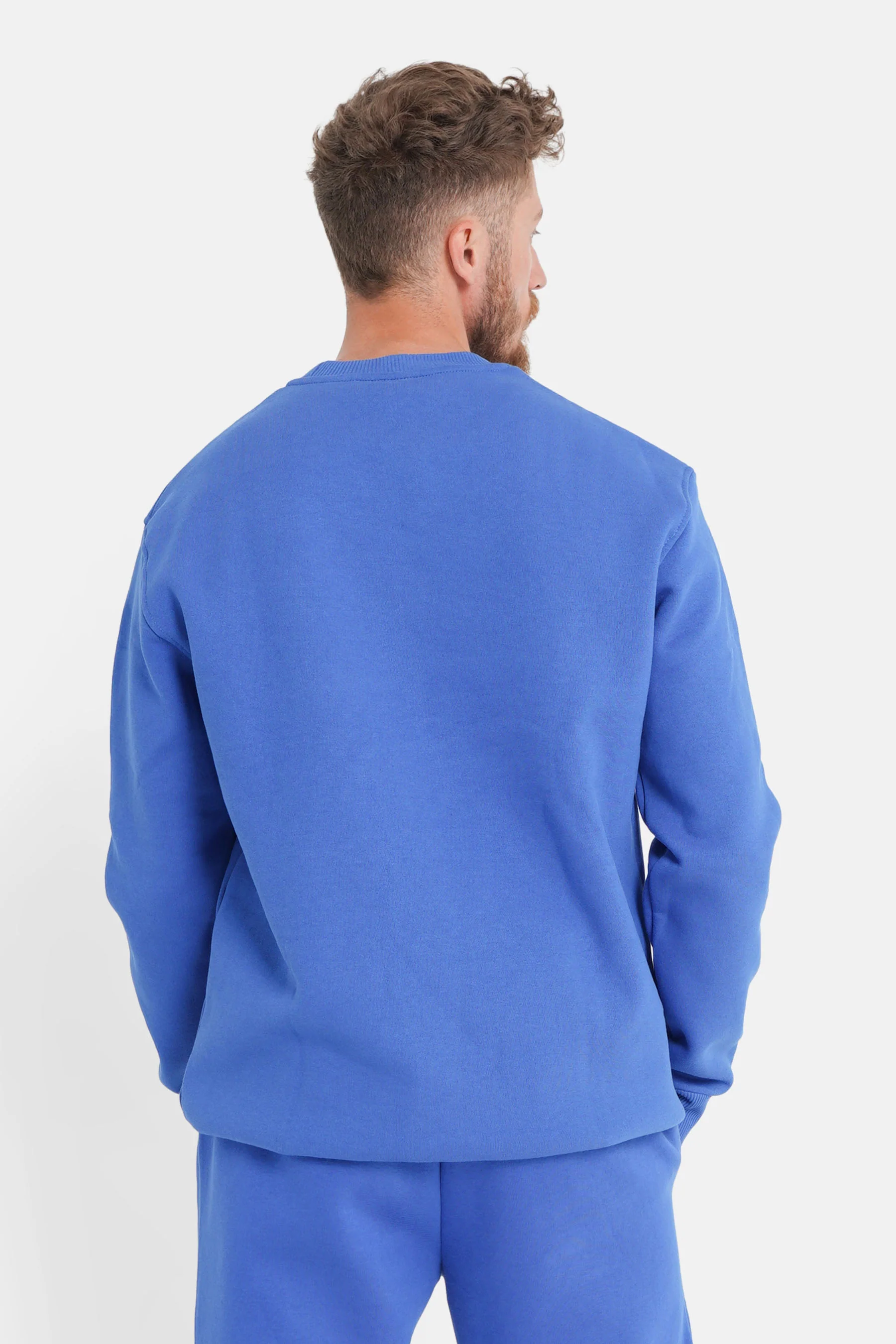 Sweatshirt molletonné logo brodé Bleu - Image 5