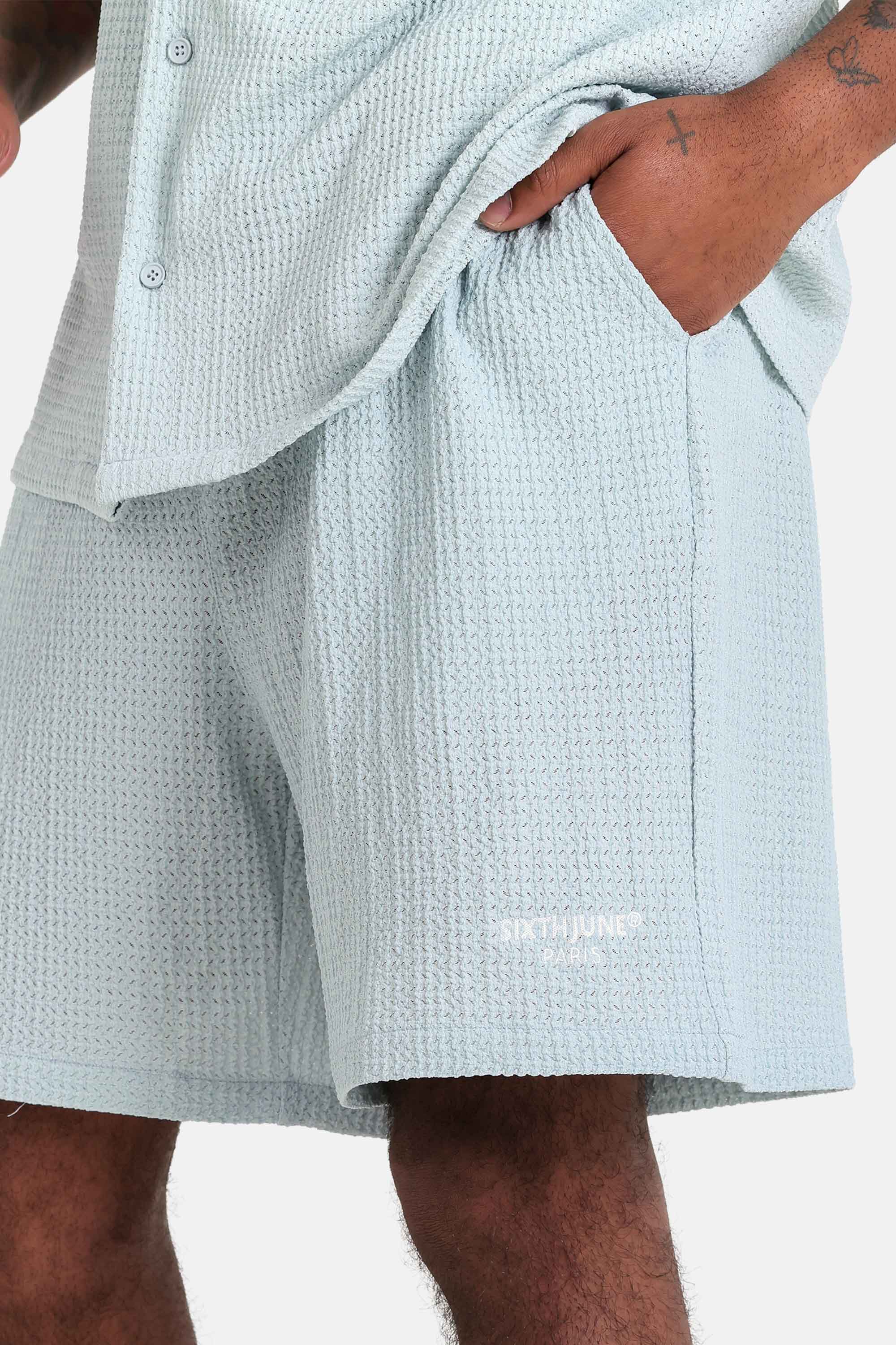 Short crochet broderie Bleu clair - Image 4
