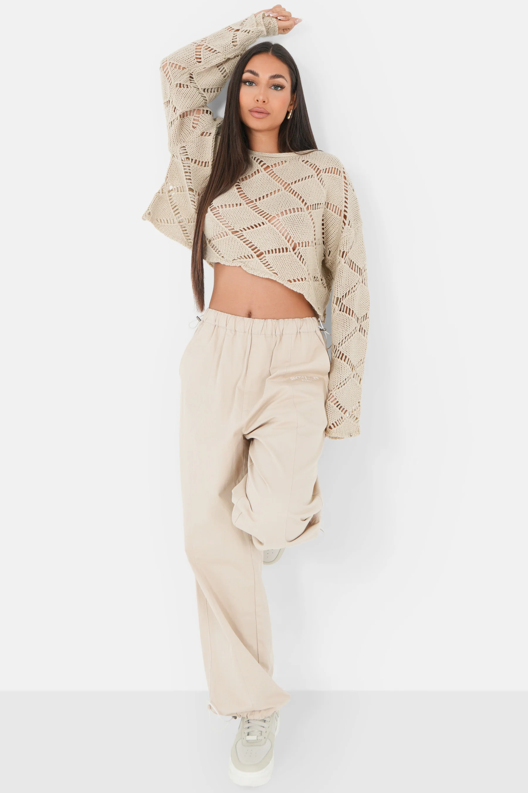 Top maille court Beige - Image 2