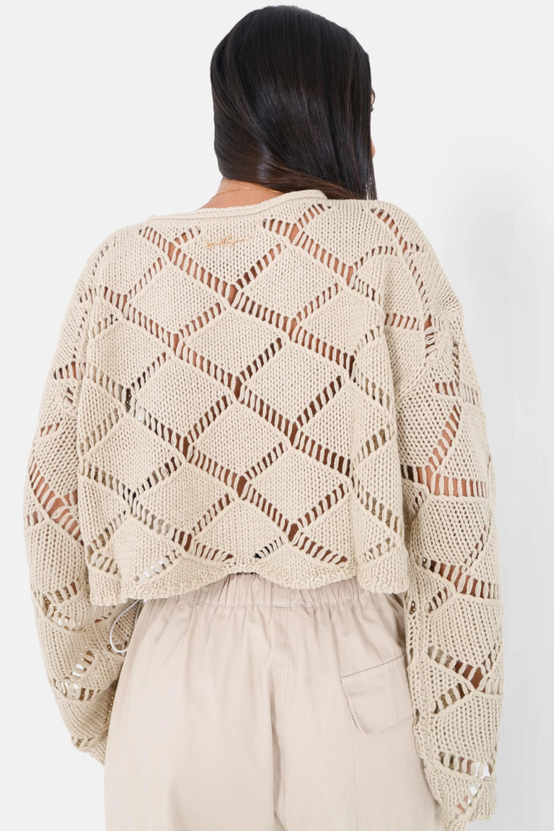 Top maille court Beige - Image 5