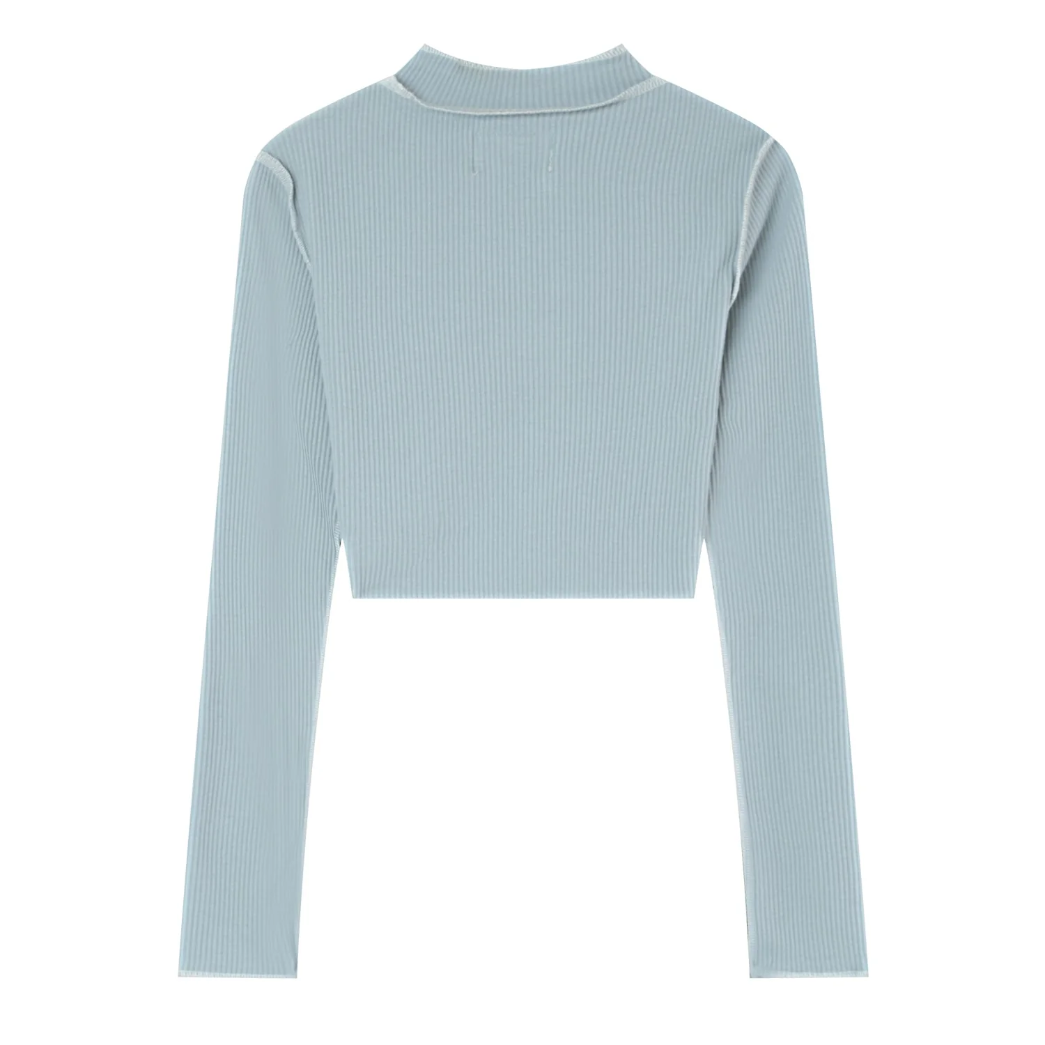 Top couture surfilée Bleu clair - Image 7