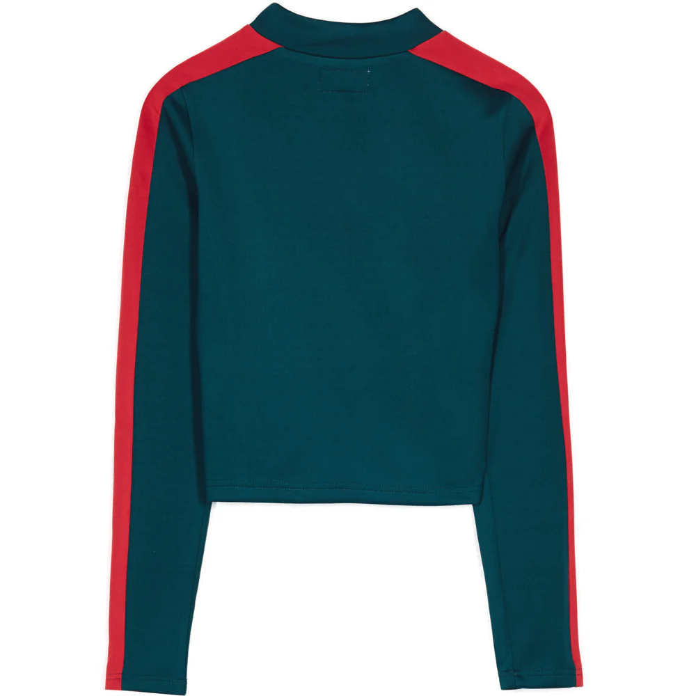 Crop top bandes vert rouge - Image 5