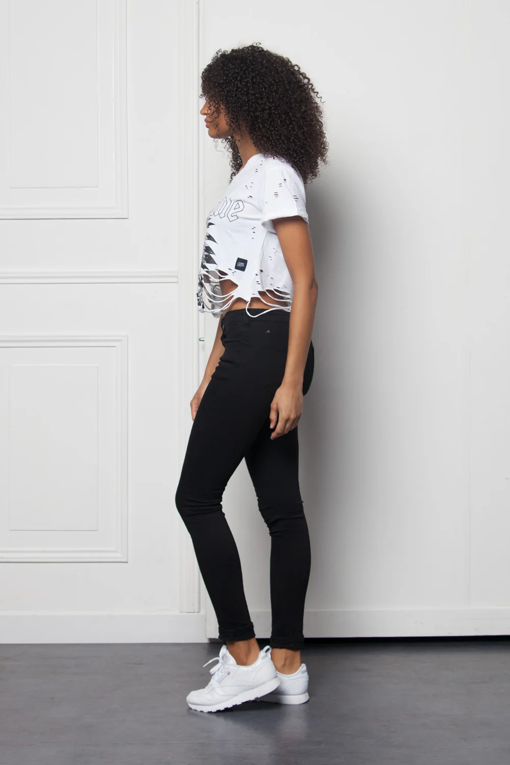 Crop top Monsters destroyed Women white W2632VTS - Image 6