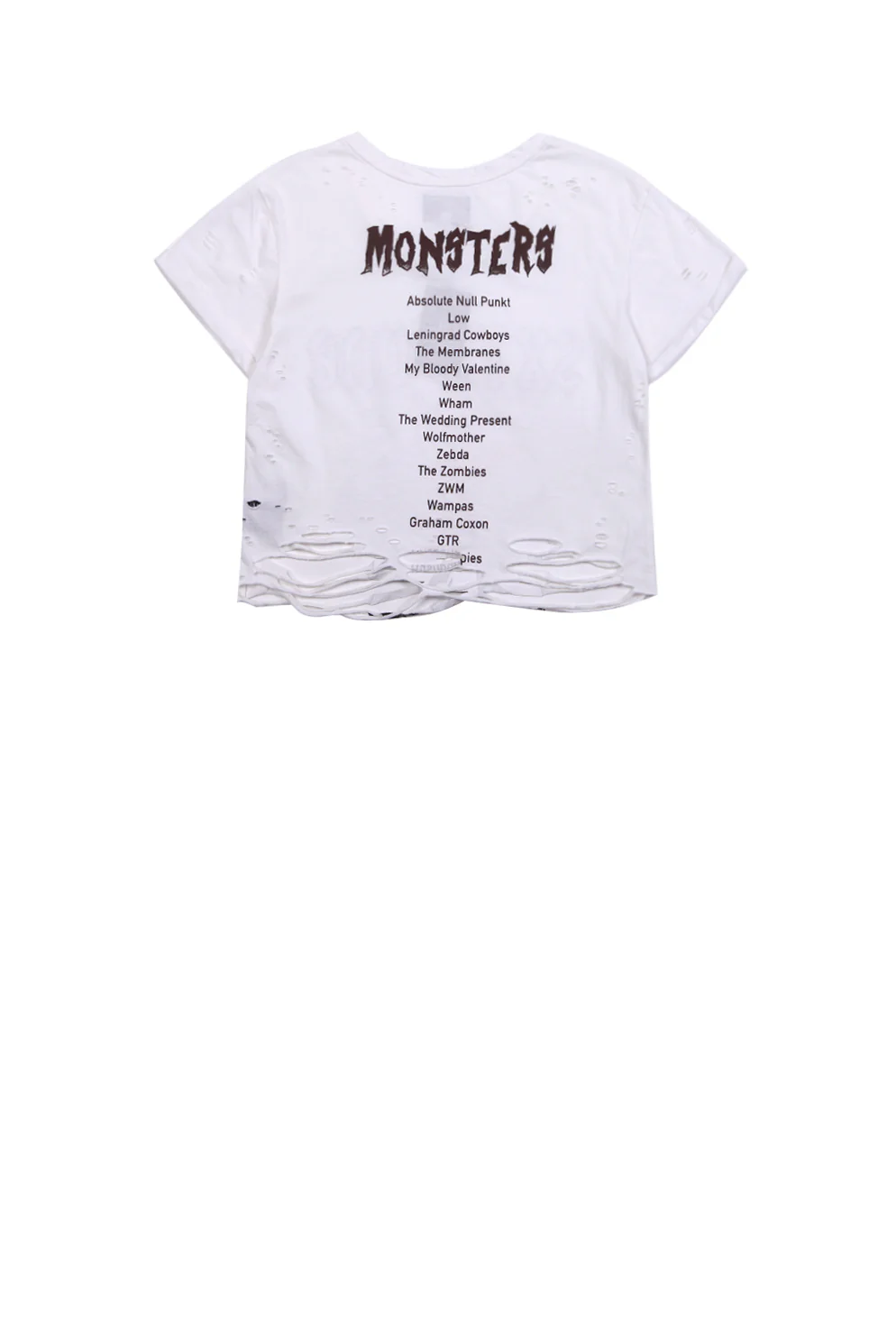 Crop top Monsters destroyed Women white W2632VTS - Image 7