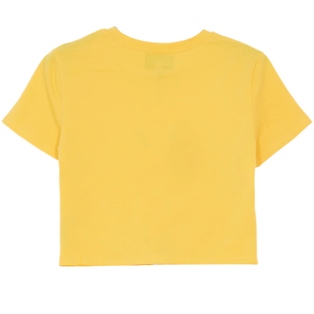 Crop-top noeud logo jaune - Image 10