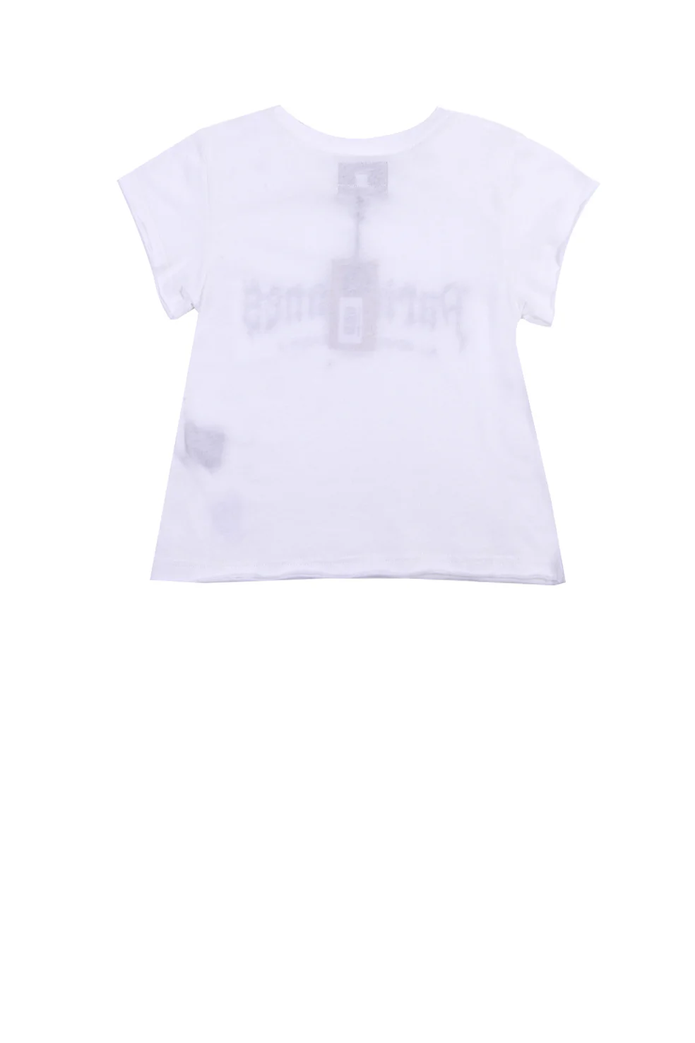 Crop top Parisiennes Women fire effect font white W2630CTS - Image 5