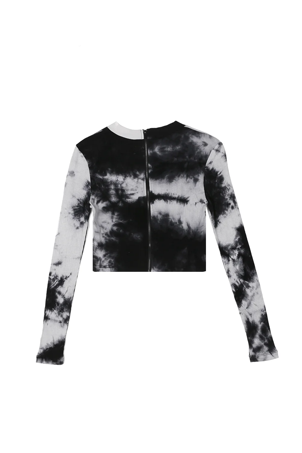 Crop top Femme tie & dye gris noir 2158K - Image 6