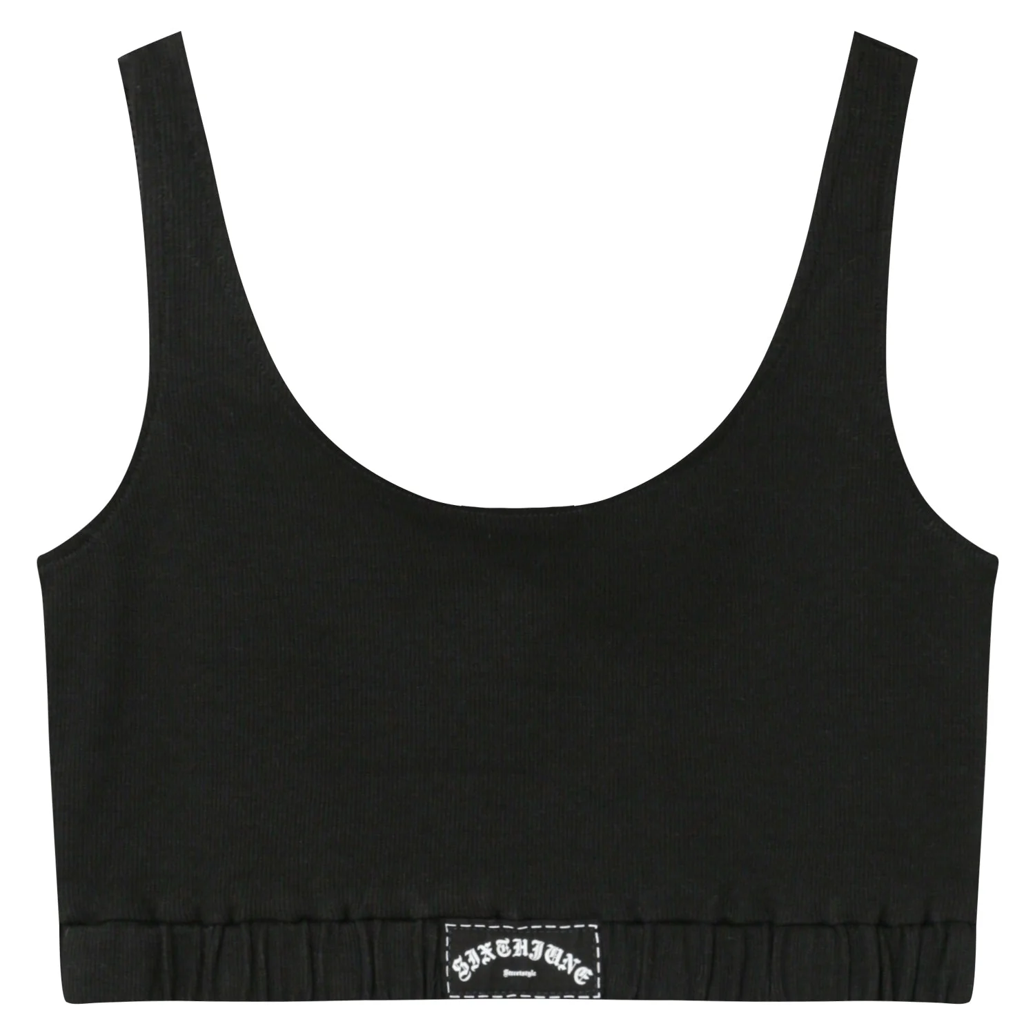 Brassière côtelé gothique Noir - Image 6
