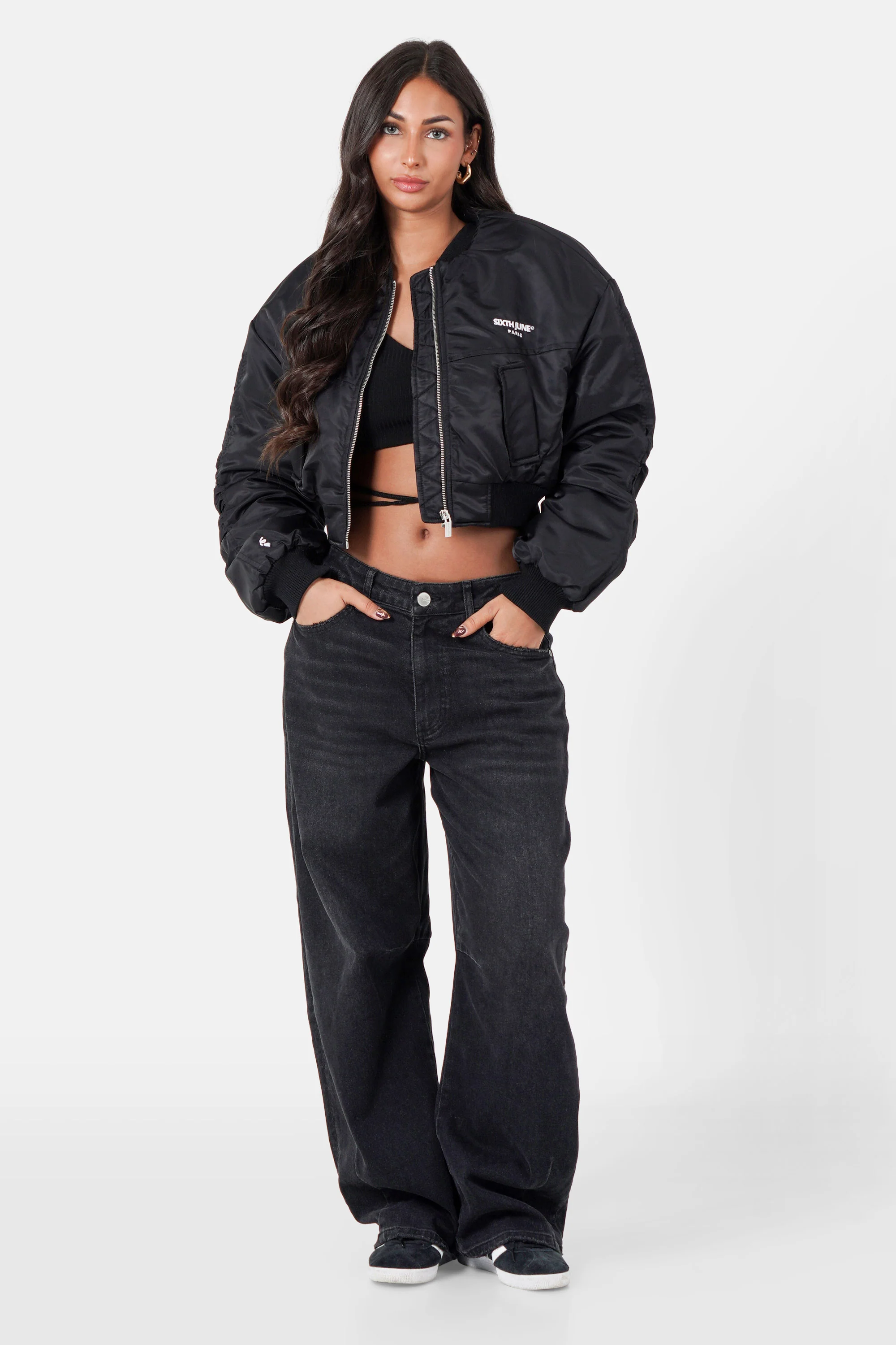 CROPPED bomber jacket - Image 2