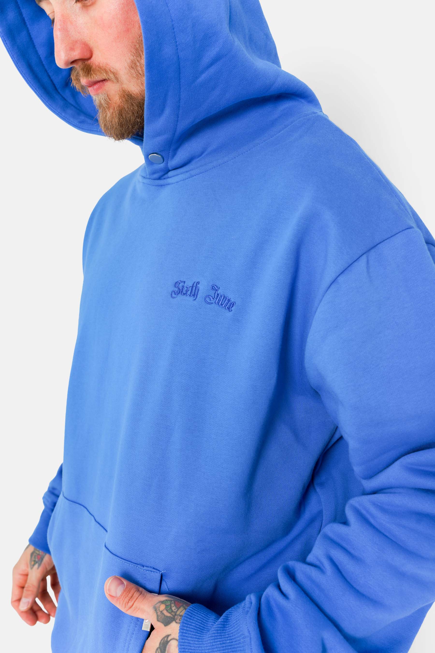 Sweatshirt logo tissé gothique Bleu - Image 3