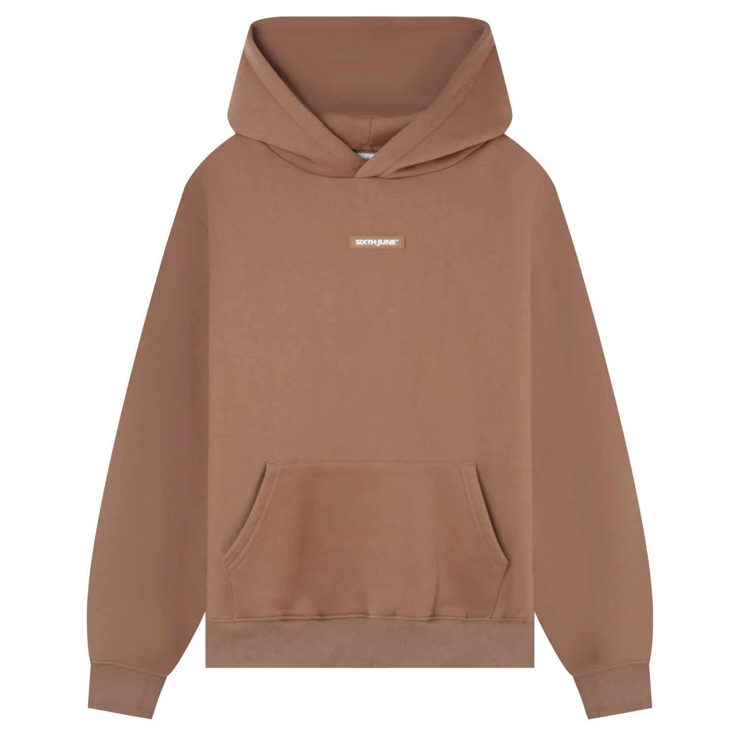 Sweatshirt capuche logo bouclette Marron - Image 7