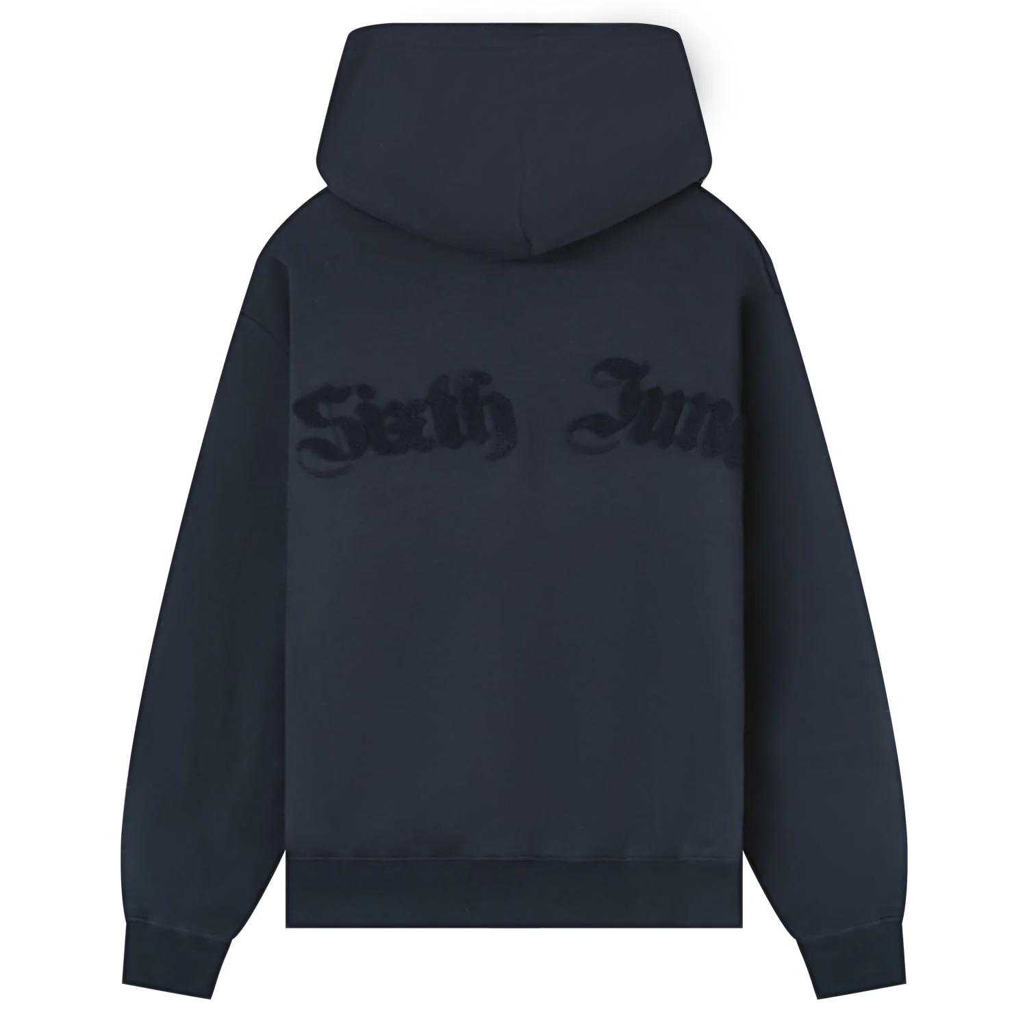 Sweatshirt capuche logo bouclette Bleu foncé - Image 6