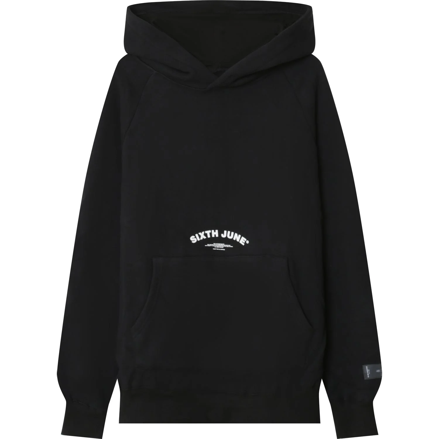 Sweat capuche logo incurvé Noir - Image 7