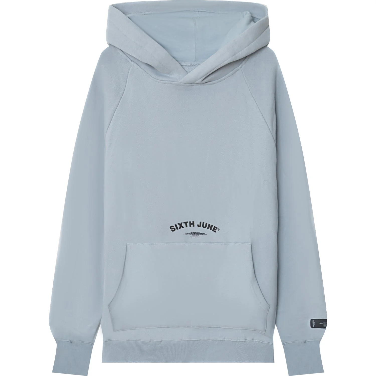 Sweat capuche logo incurvé Bleu clair - Image 7