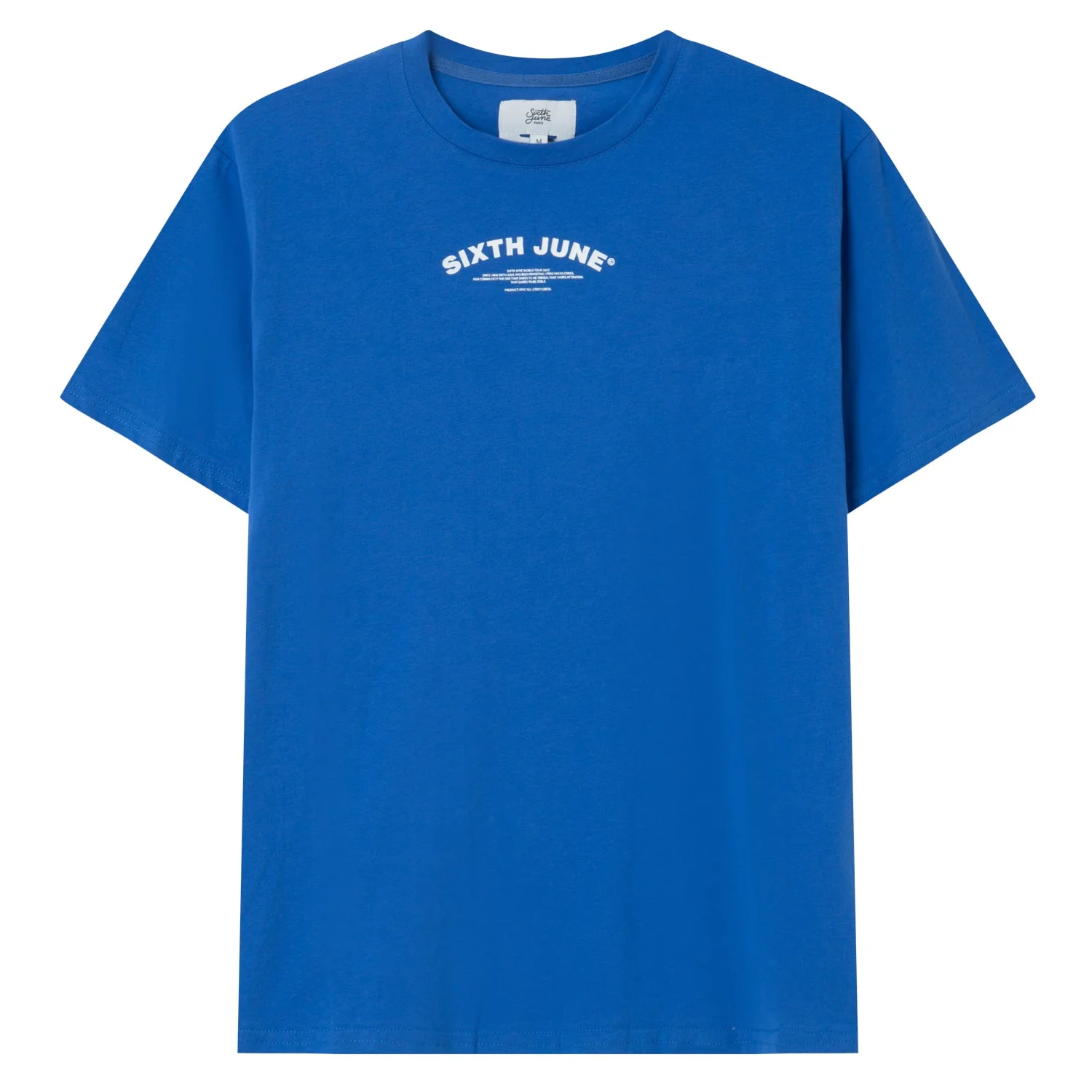 T-shirt logo incurvé avant arrière Bleu foncé - Image 7