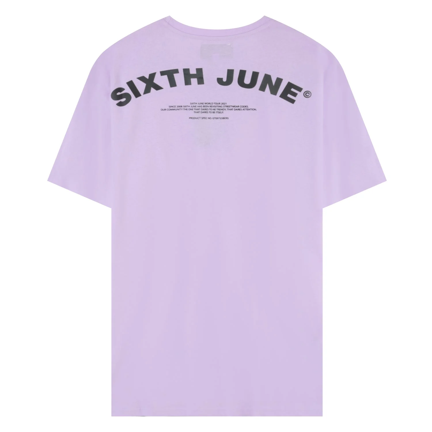 T-shirt logo incurvé avant arrière Violet - Image 6