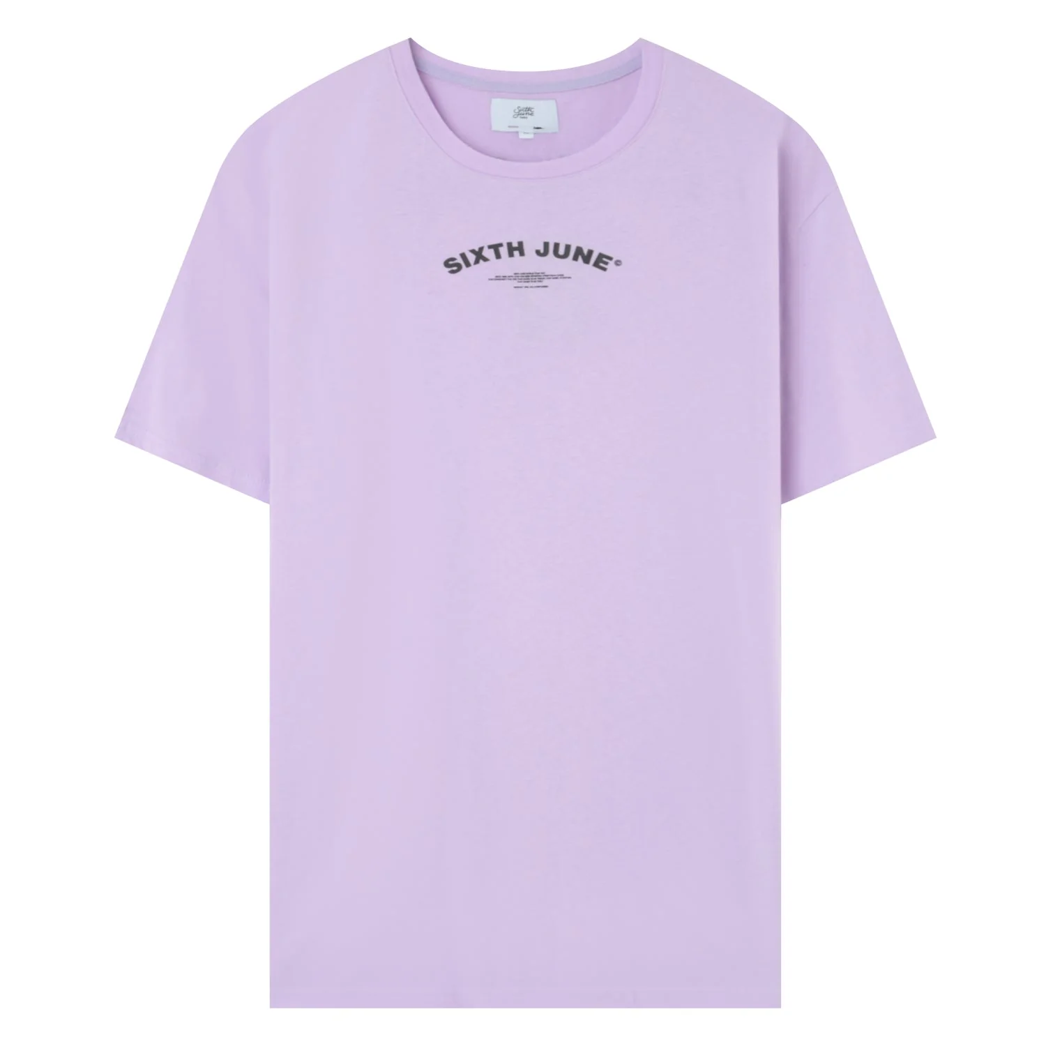 T-shirt logo incurvé avant arrière Violet - Image 7