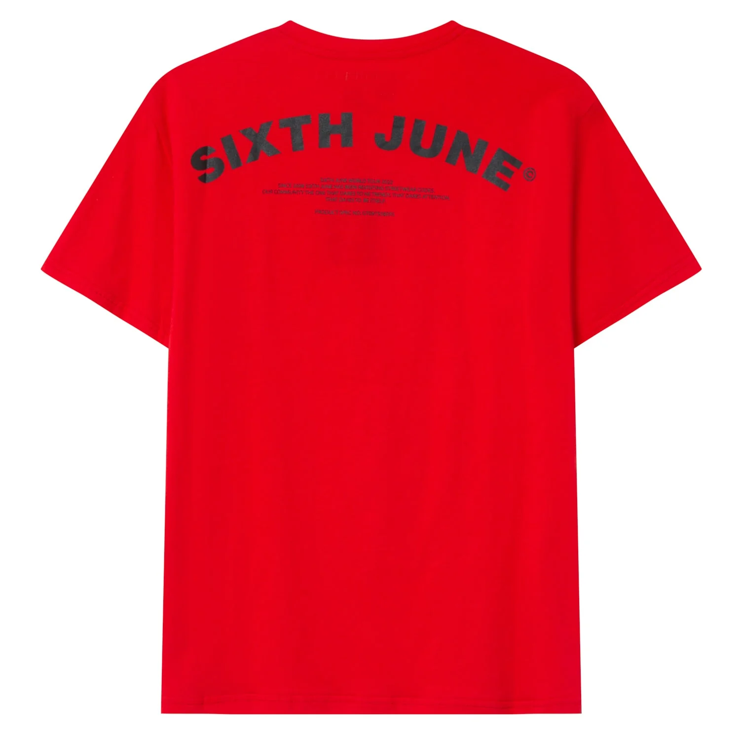 T-shirt logo incurvé avant arrière Rouge - Image 6