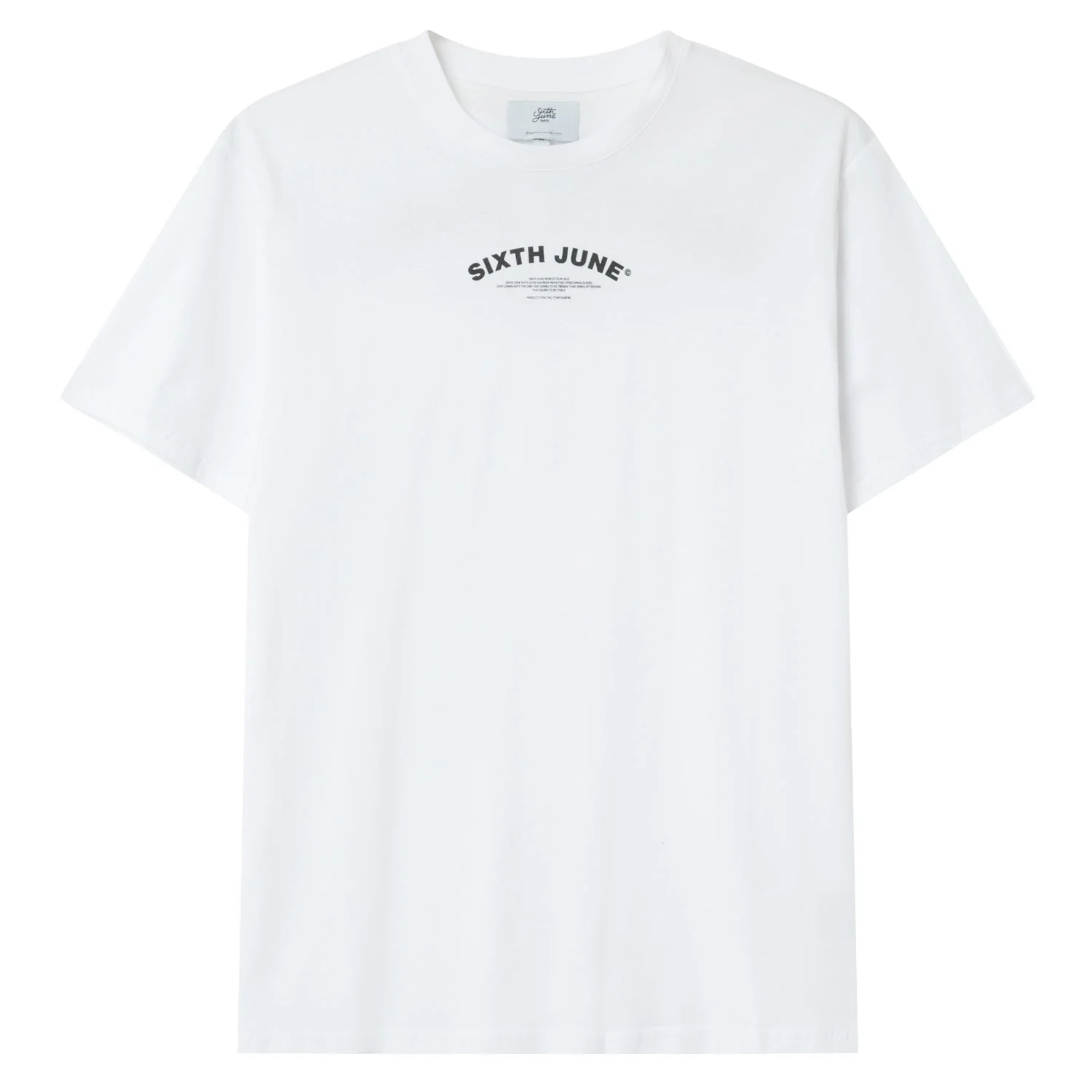 T-shirt logo incurvé avant arrière Blanc - Image 7
