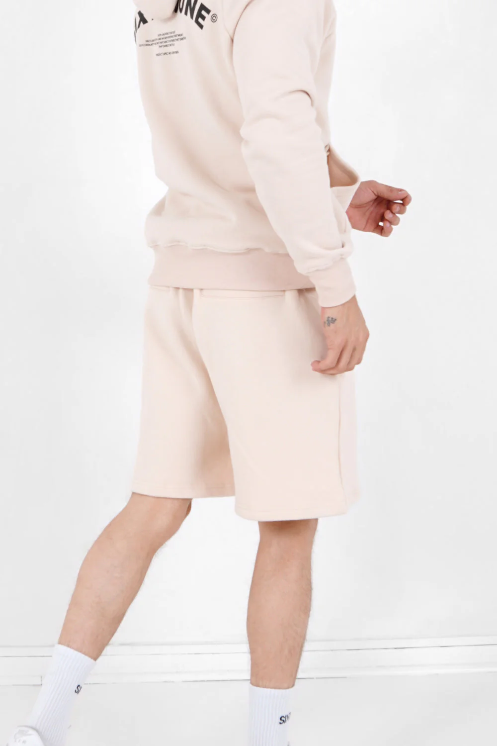 Short logo incurvé Beige - Image 5
