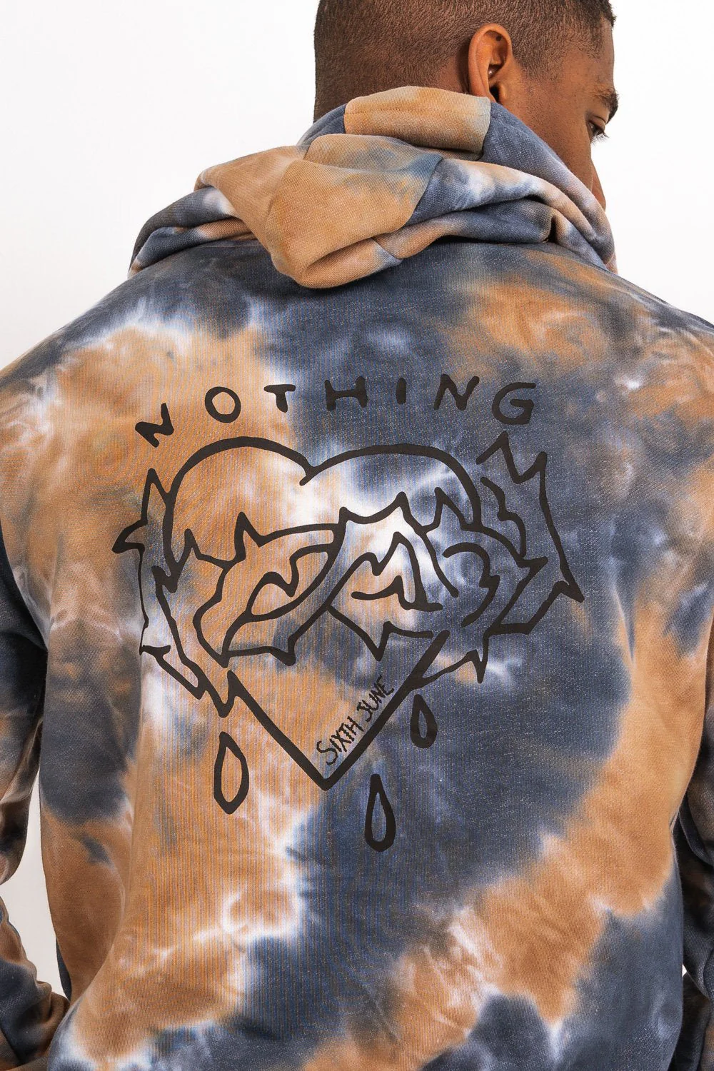 Sweat capuche nothing tie dye Marron - Image 3