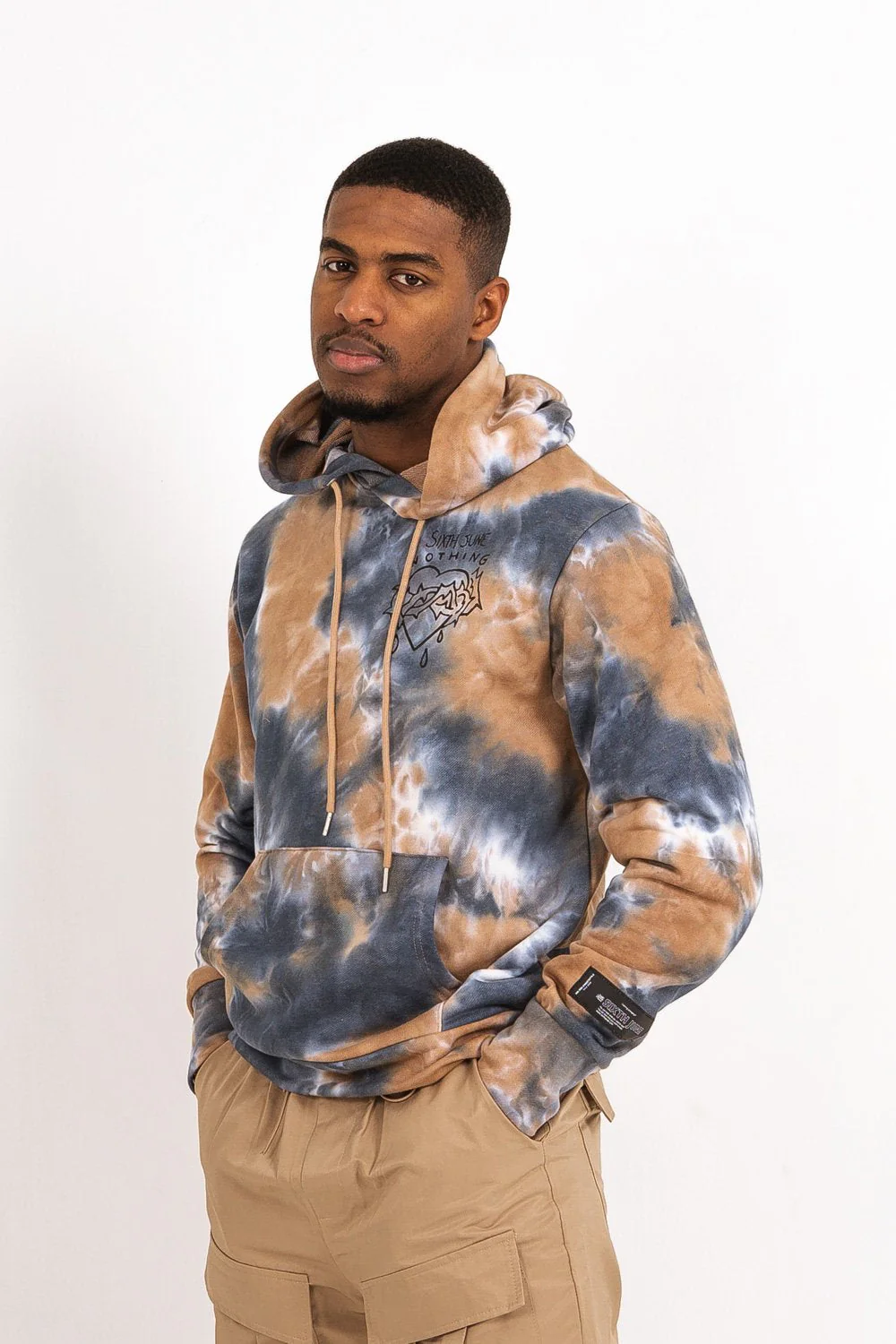Sweat capuche nothing tie dye Marron - Image 4