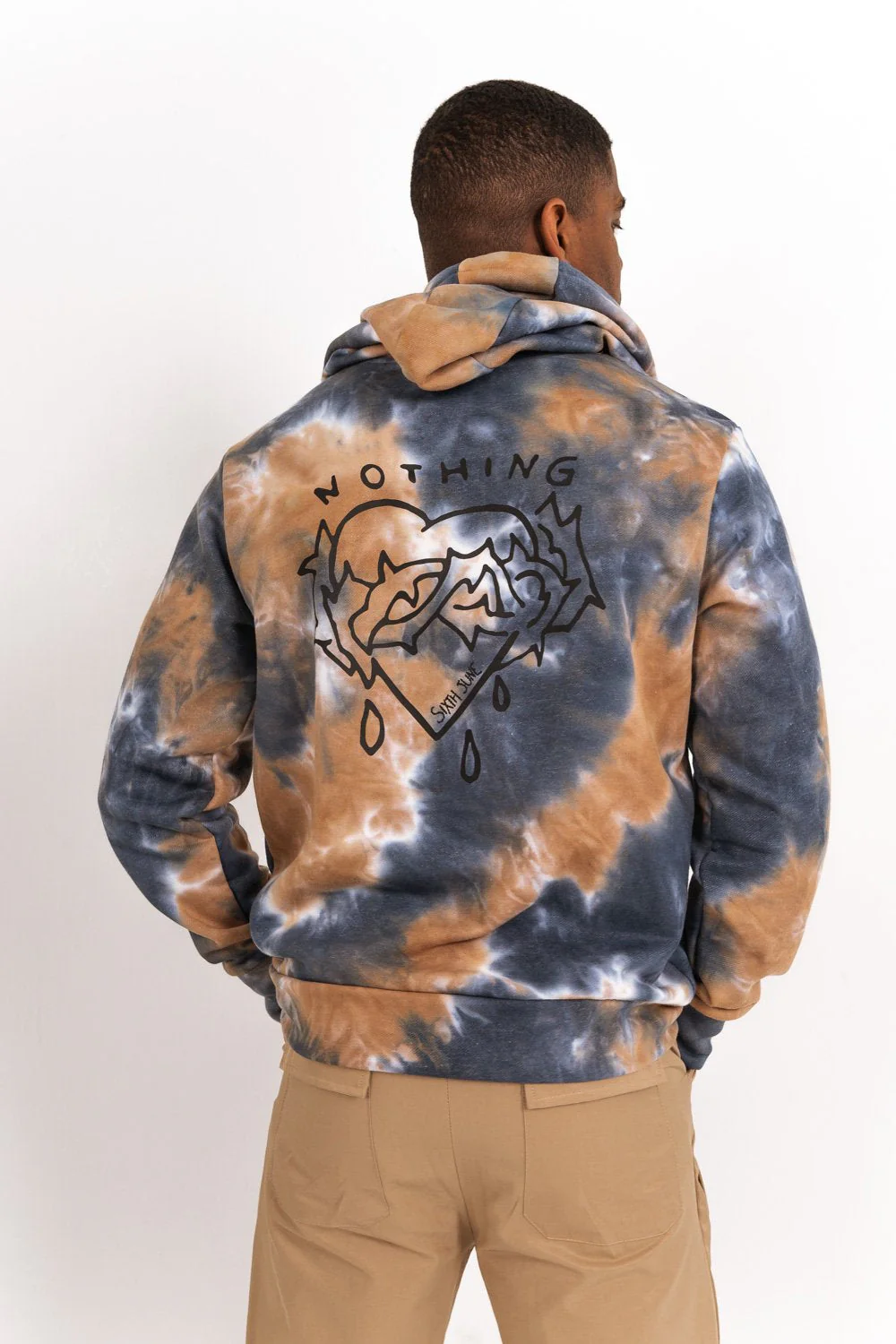 Sweat capuche nothing tie dye Marron - Image 5
