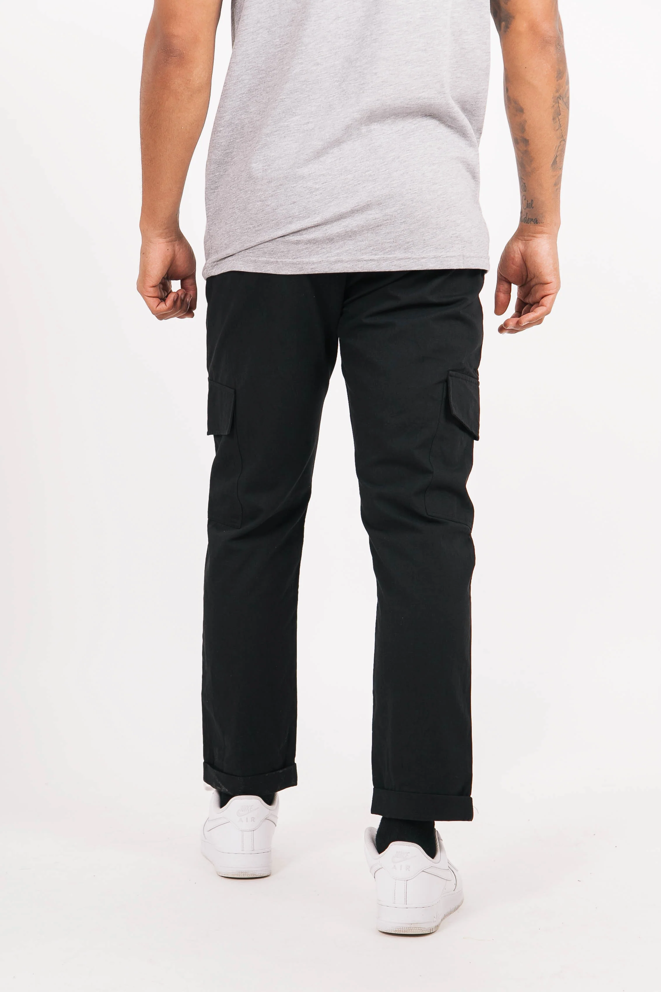 Pantalon toile poches noir - Image 4