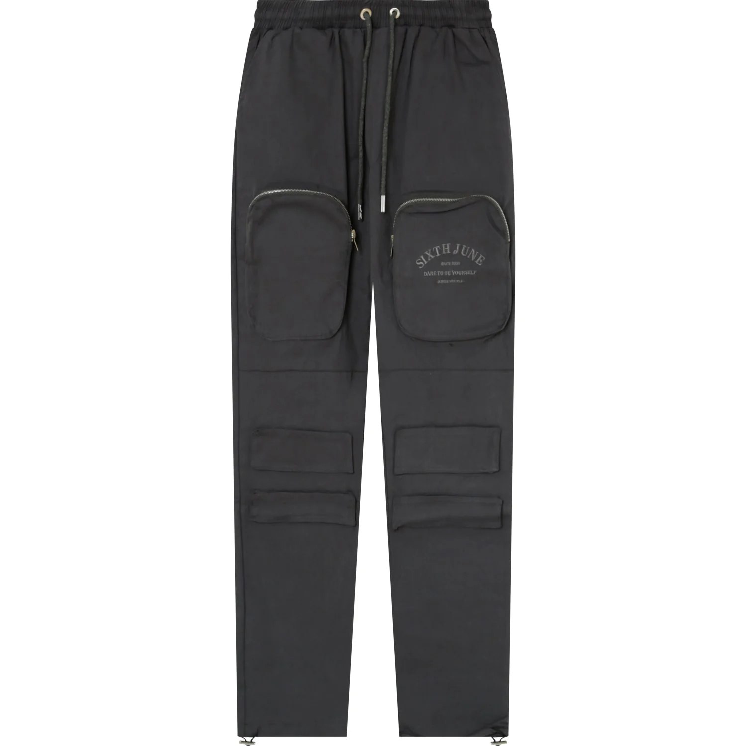 Pantalon cargo broderies poche Gris foncé - Image 6