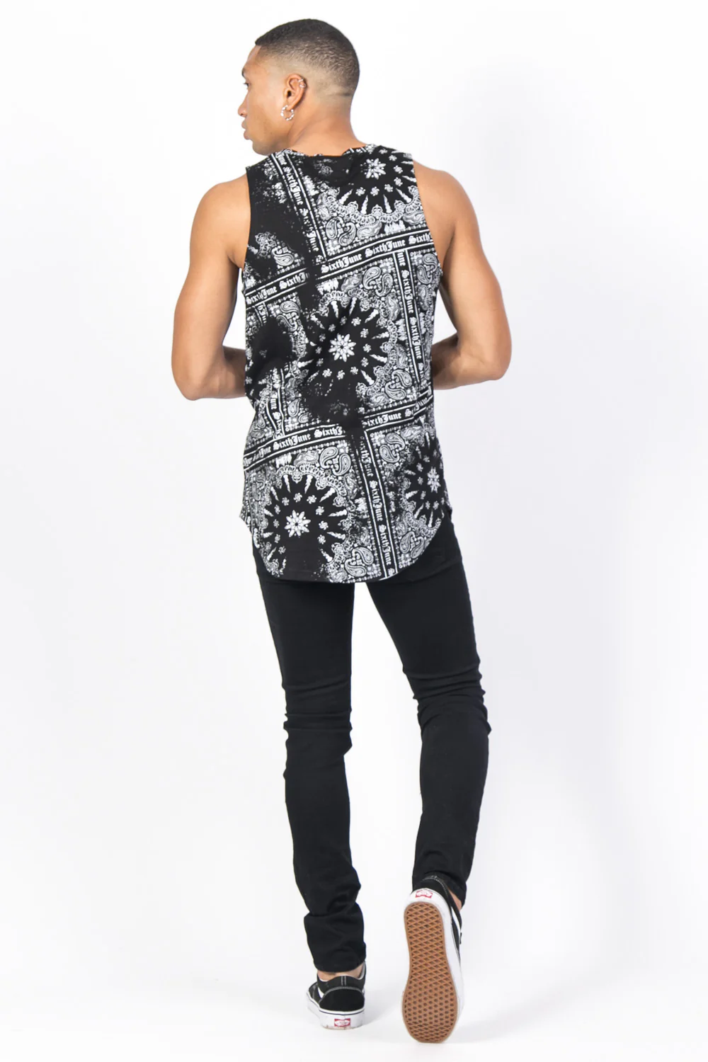 Débardeur bandana noir - Image 3