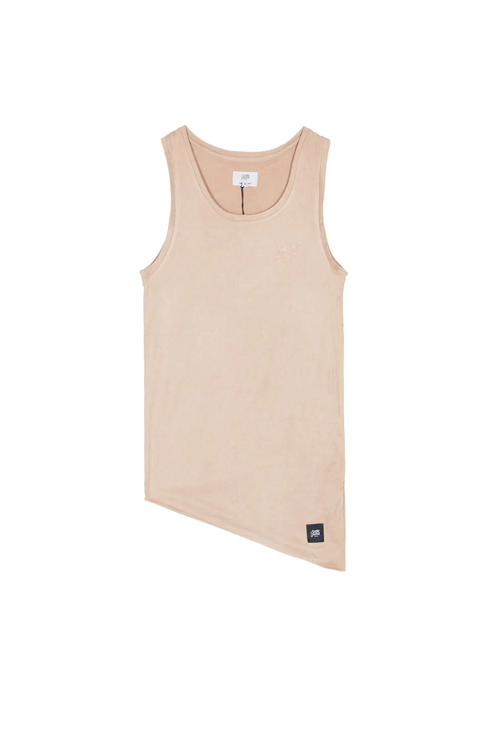 Débardeur suédine asymétrique beige - Image 5