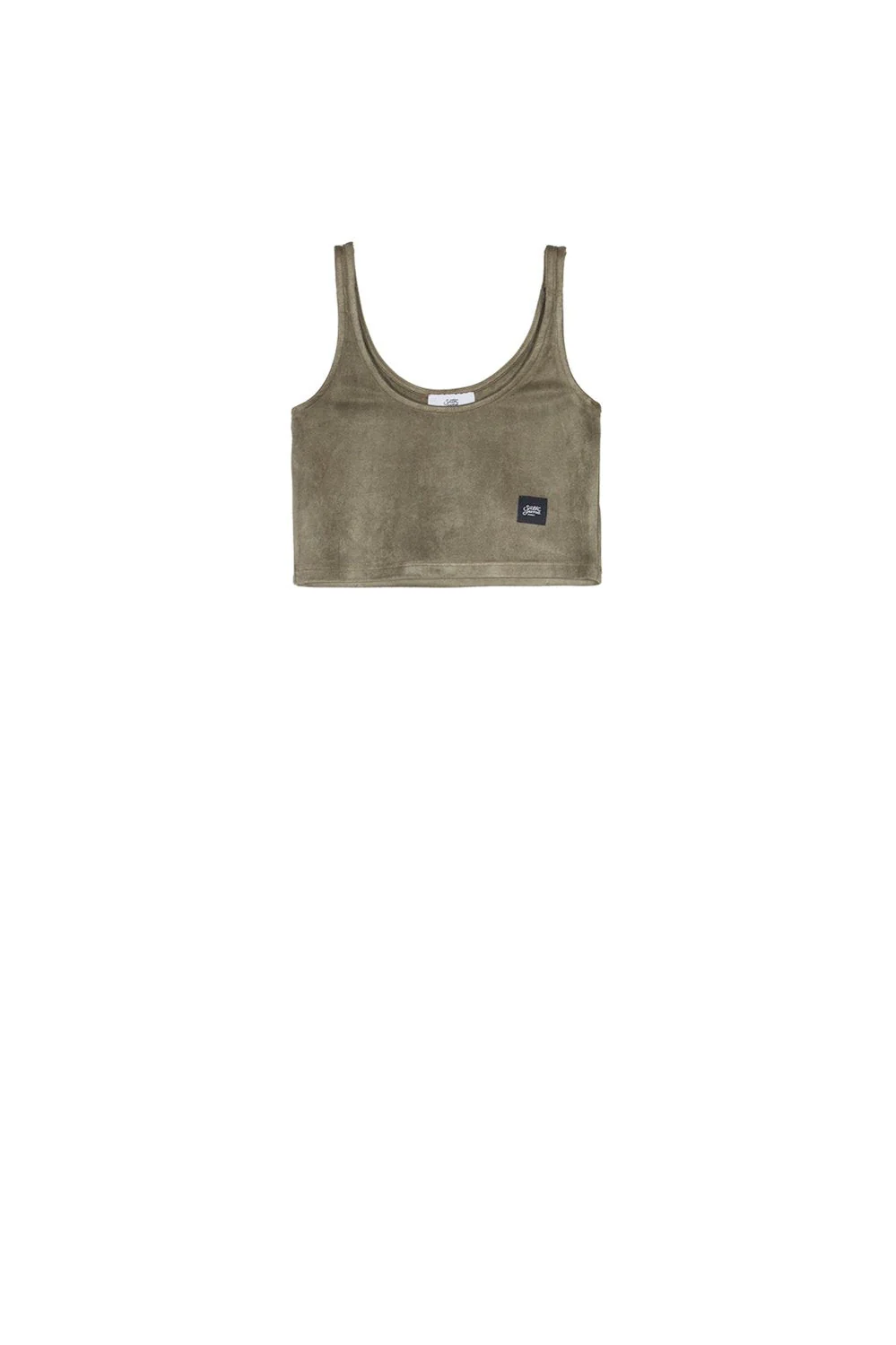 Débardeur suédine crop top kaki - Image 5
