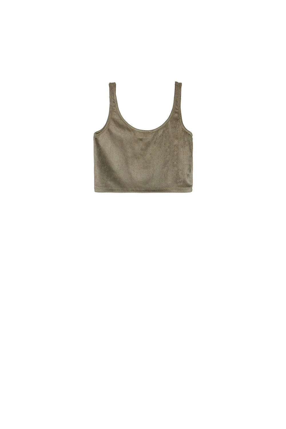 Débardeur suédine crop top kaki - Image 6