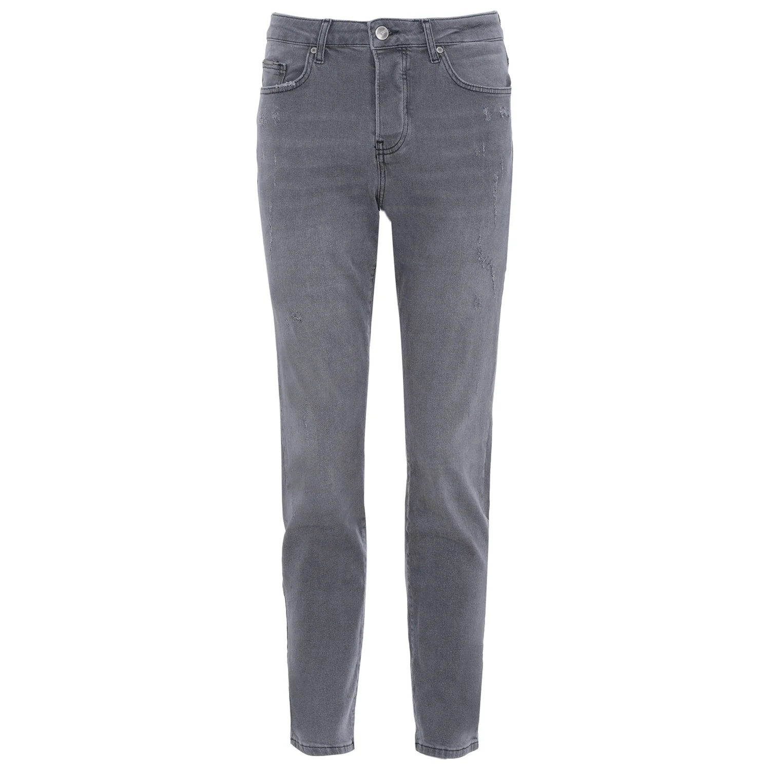 Jean regular griffé Gris - Image 6