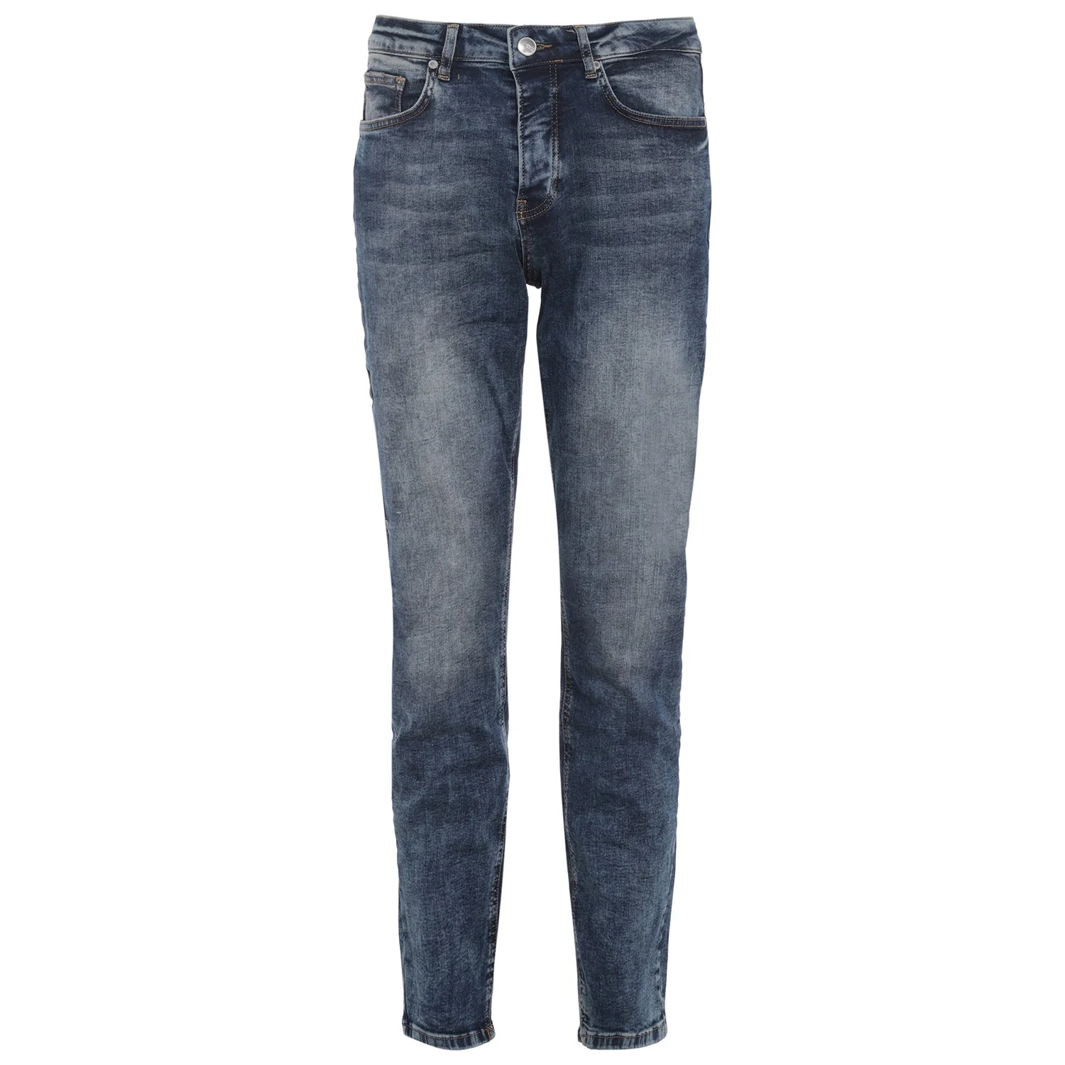 Jean délavé regular Bleu foncé - Image 6